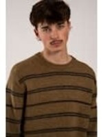 ANTWRP ANTWRP KNITTED STRIPED JUMPER WALNUT