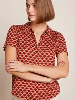 KING LOUIE KING LOUIE MAISIE BLOUSE TOUCHE TRUE RED