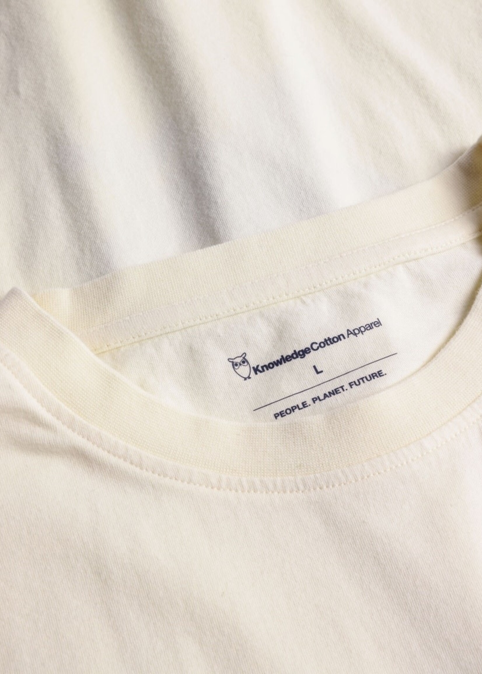 KNOWLEDGE COTTON APPAREL KNOWLEDGE COTTON APP REG JERSEY SEAGRASS PRINTED T SHIRT