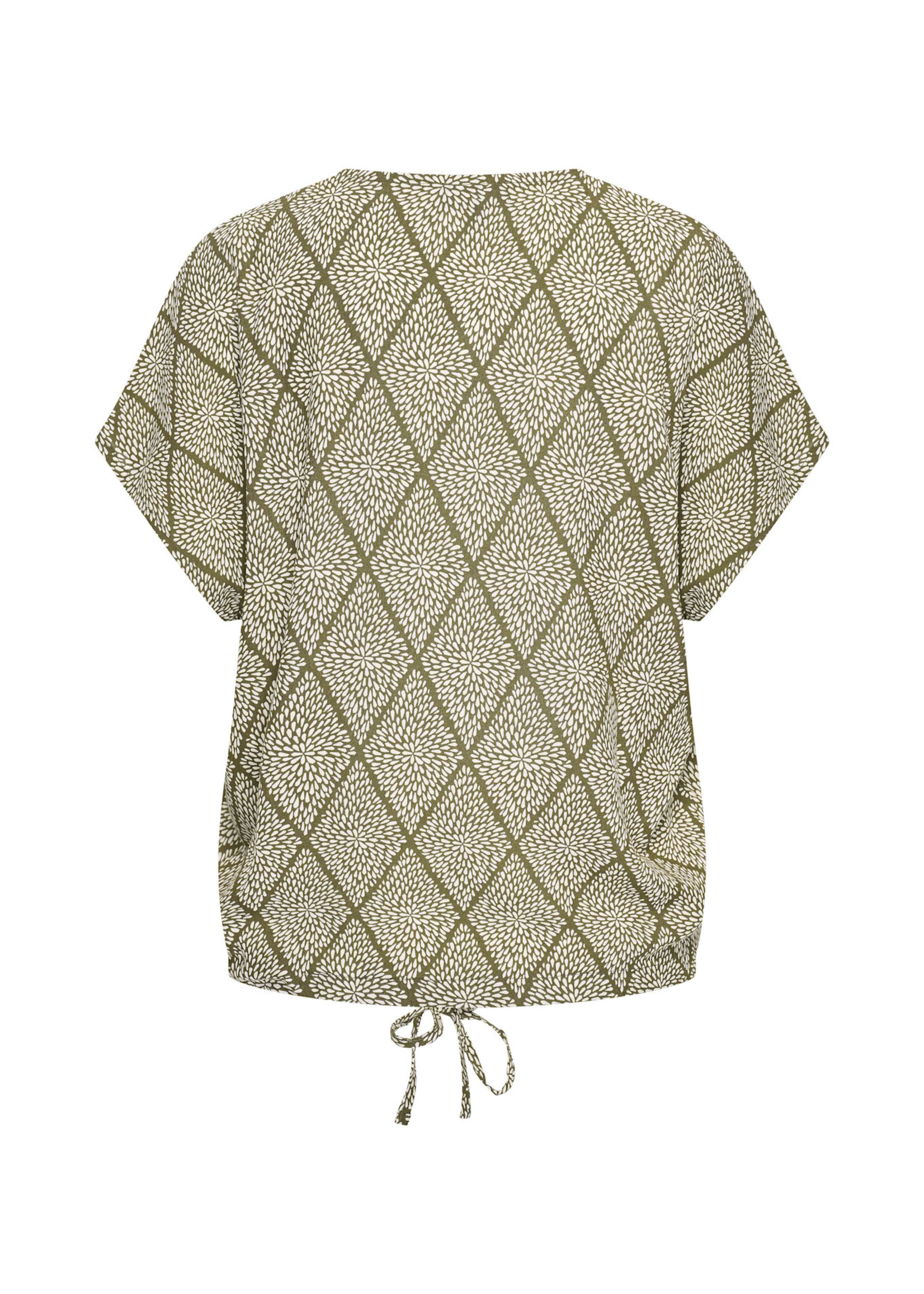 ZILCH ZILCH  TOP DRAWSTRING ARGYLE ARMY