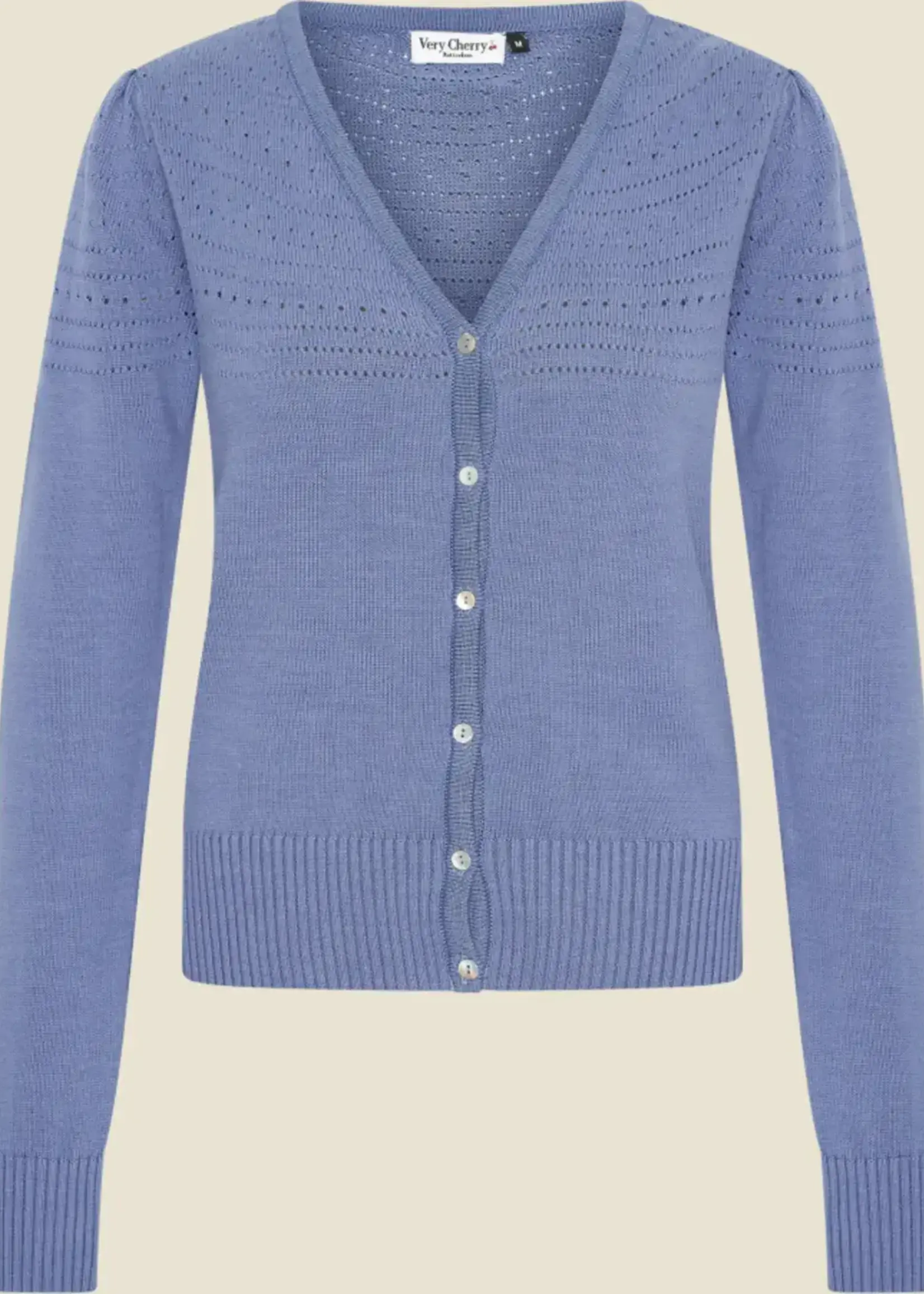 VERY CHERRY VERY CHERRY LUCIA V NECK CARDIGAN LAVENDER