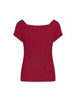 ZILCH ZILCH  SHORT SLEEVE BAMBOO TOP RUBY