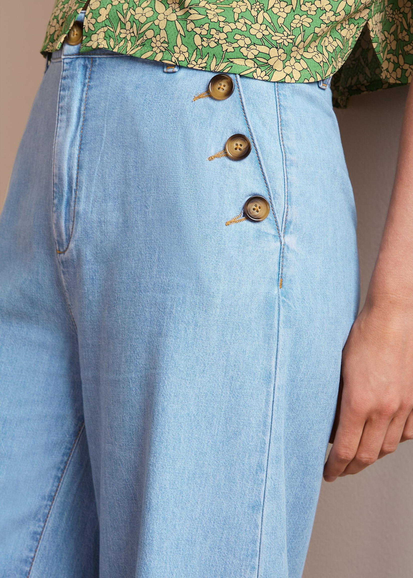 KING LOUIE KING LOUIE PIRLA PANTS FESTA LIGHT DENIM