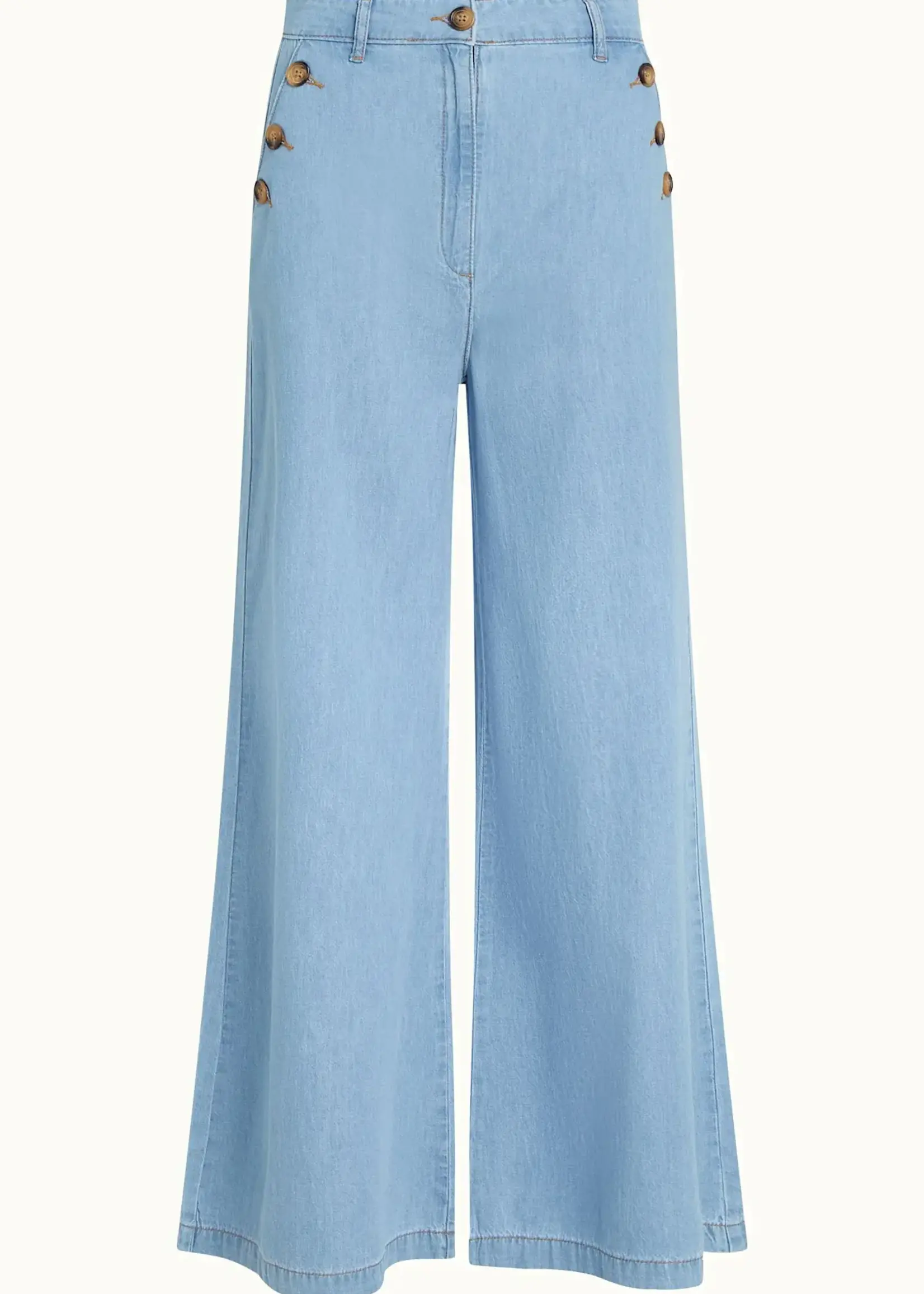 KING LOUIE KING LOUIE PIRLA PANTS FESTA LIGHT DENIM