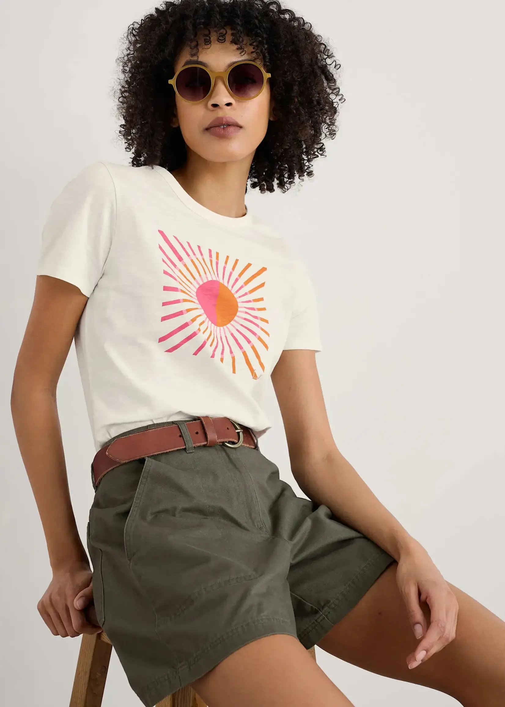 SEASALT CORNWALL SEASALT PRINTING INK T SHIRT SUNRISE GRAPHIC CHALK