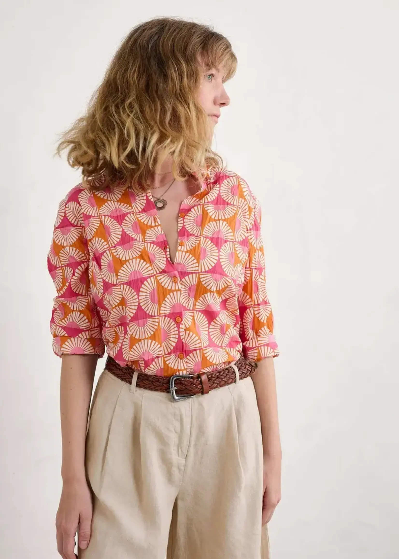 SEASALT CORNWALL SEASALT LARISSA SHIRT SUN GEO MARIGOLD