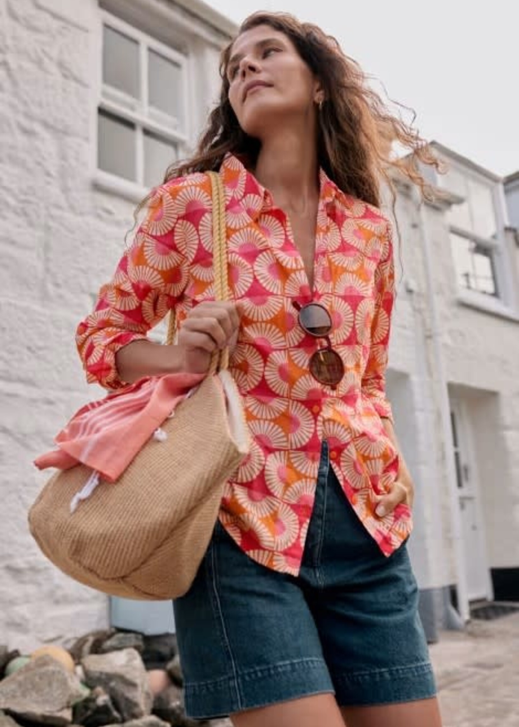 SEASALT CORNWALL SEASALT LARISSA SHIRT SUN GEO MARIGOLD