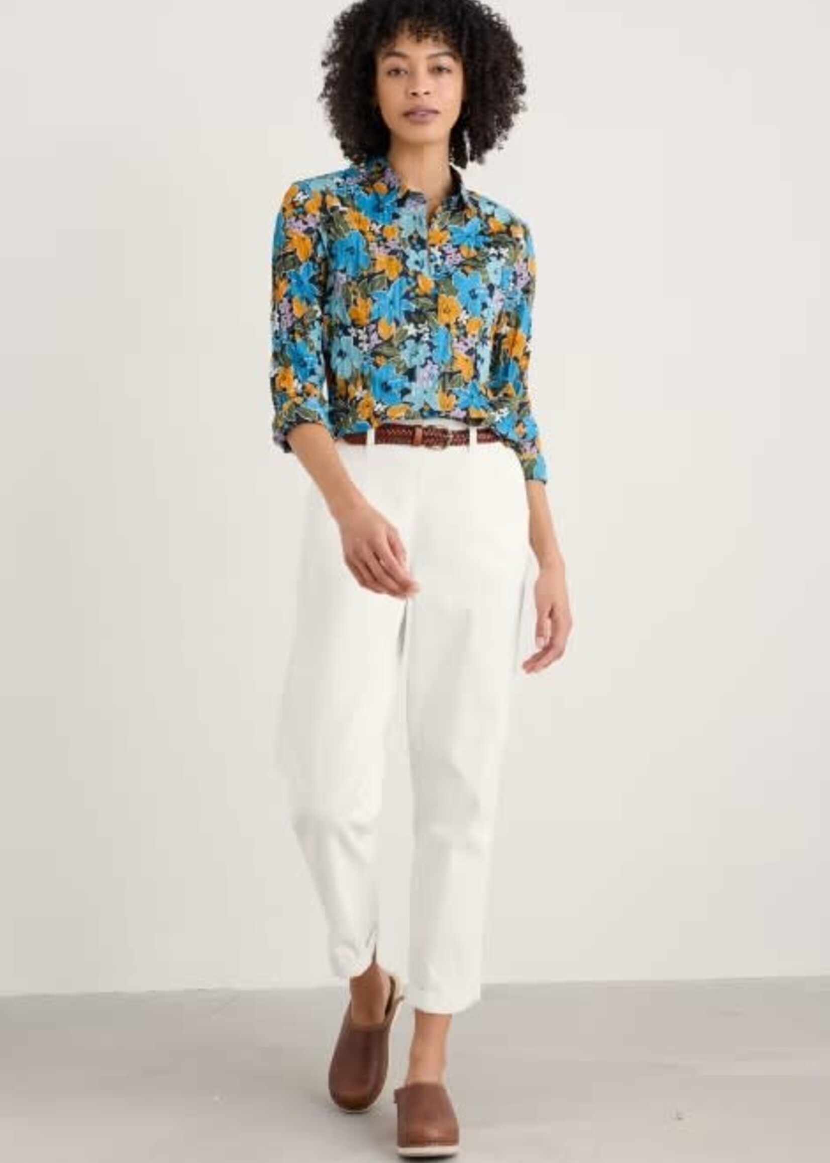 SEASALT CORNWALL SEASALT LARISSA SHIRT CITRUS FLORAL POSEIDON
