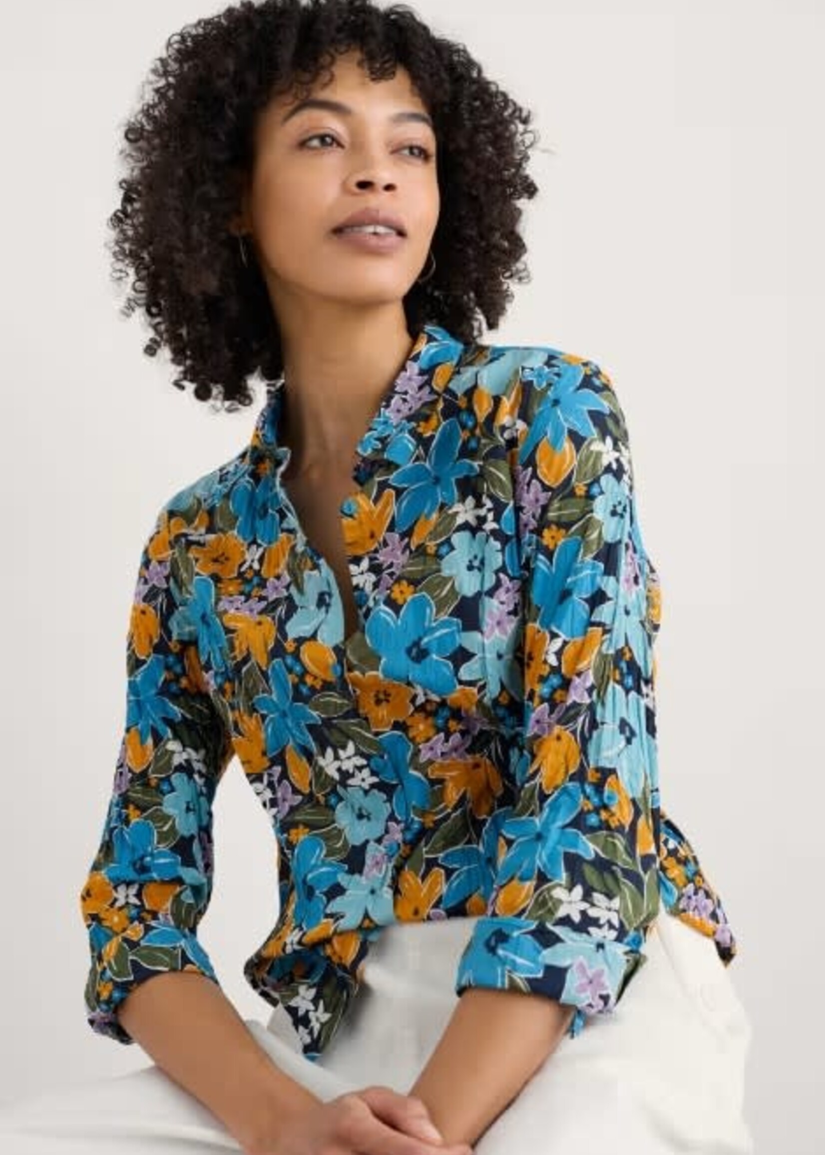 SEASALT CORNWALL SEASALT LARISSA SHIRT CITRUS FLORAL POSEIDON