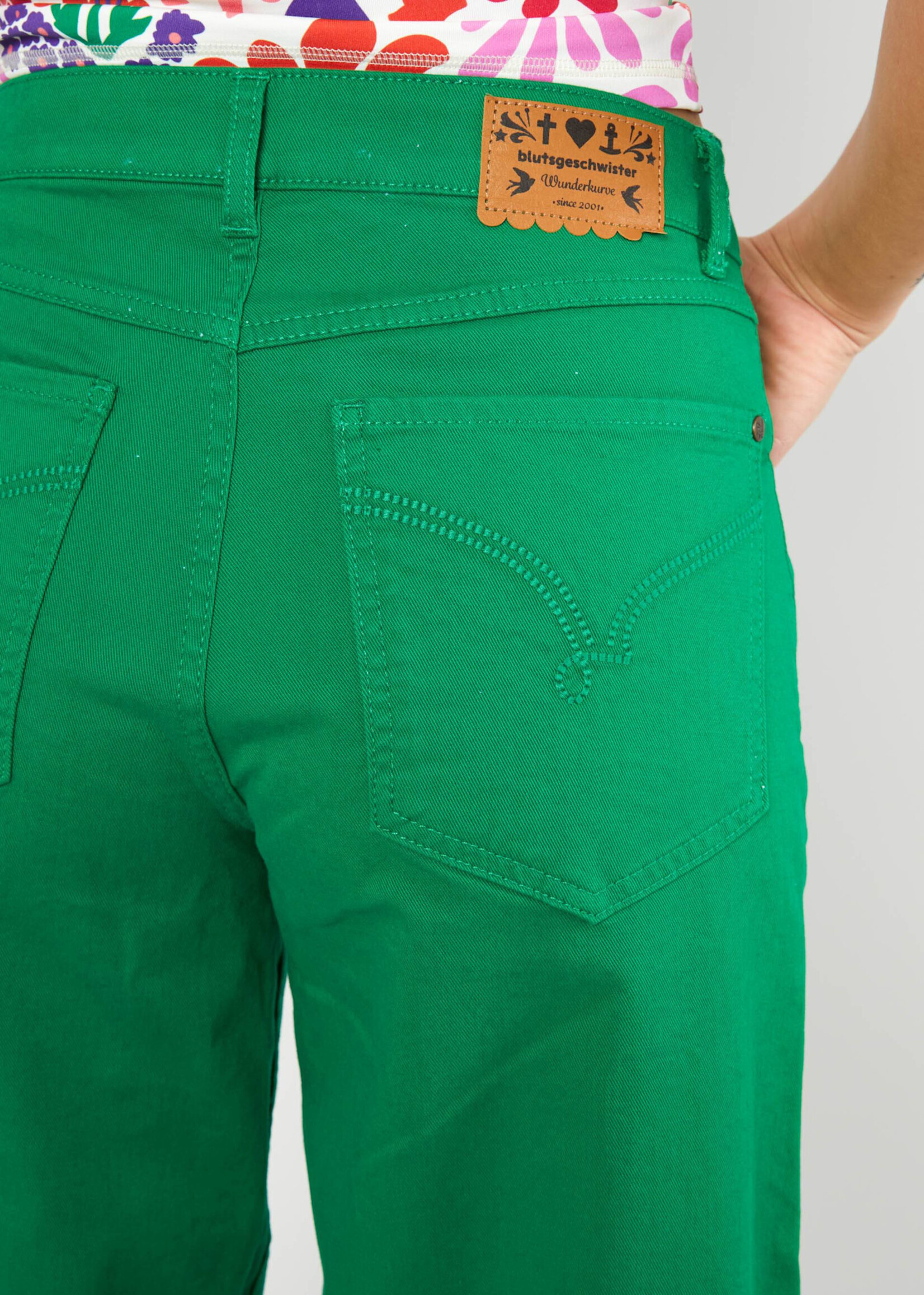 BLUTSGESCHWISTER BLUTSGESCHWISTER HIGH WAIST CULOTTE GREEN