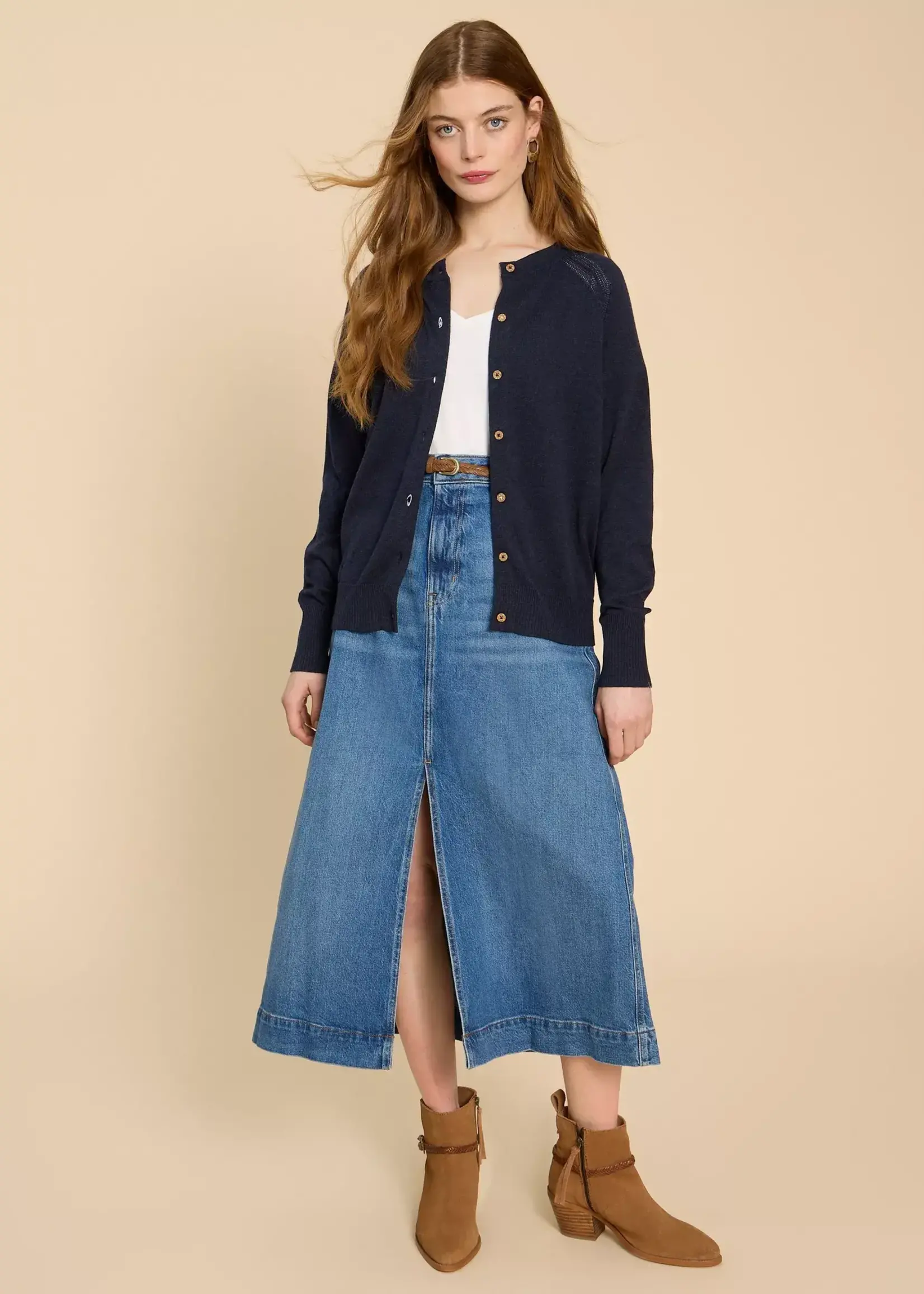 WHITE STUFF WHITE STUFF LULU CARDIGAN DARK NAVY