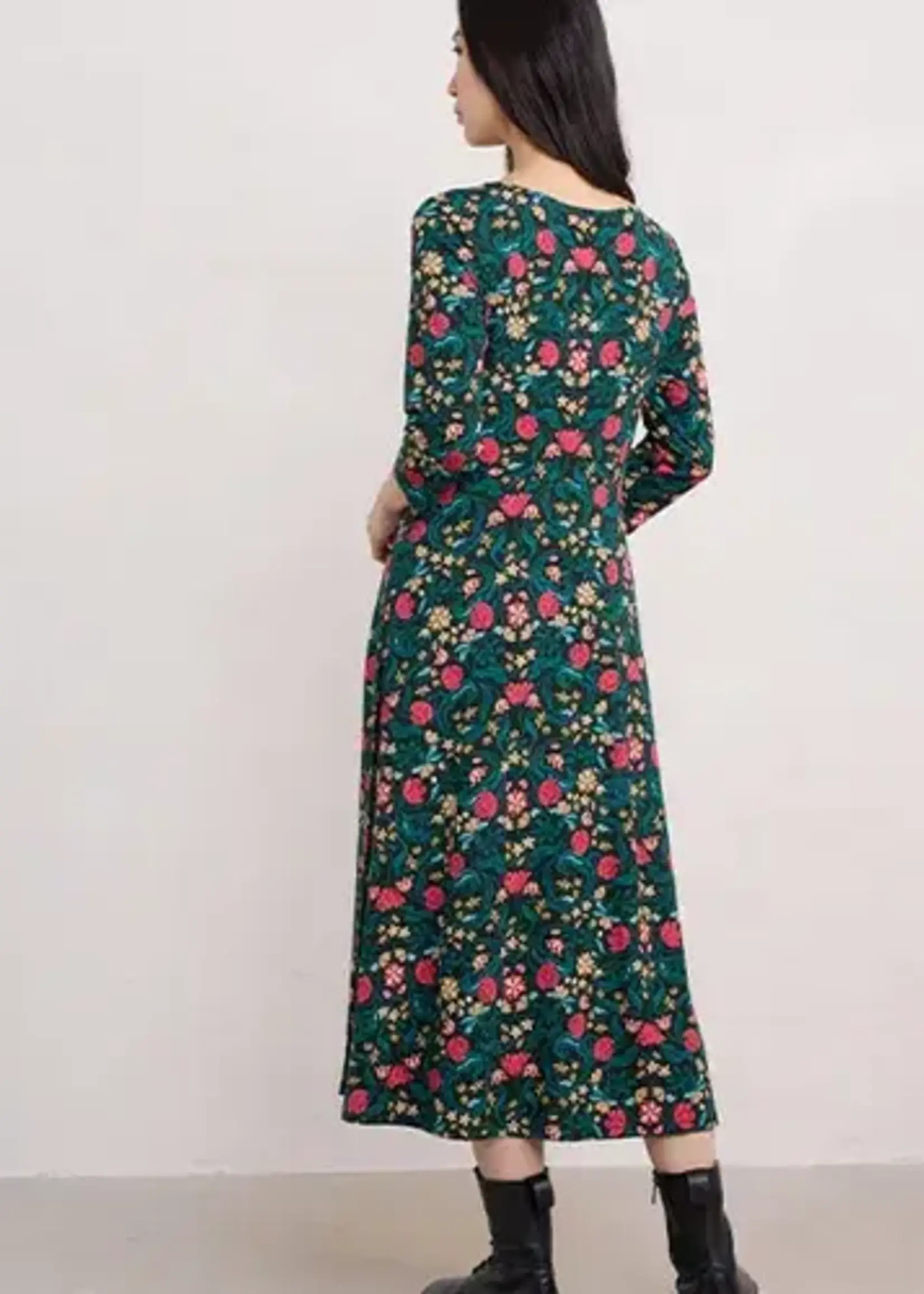 SEASALT CORNWALL SEASALT 3/4 WILD BOUQUET DRESS MIRRORED FLORAL TEHIDY