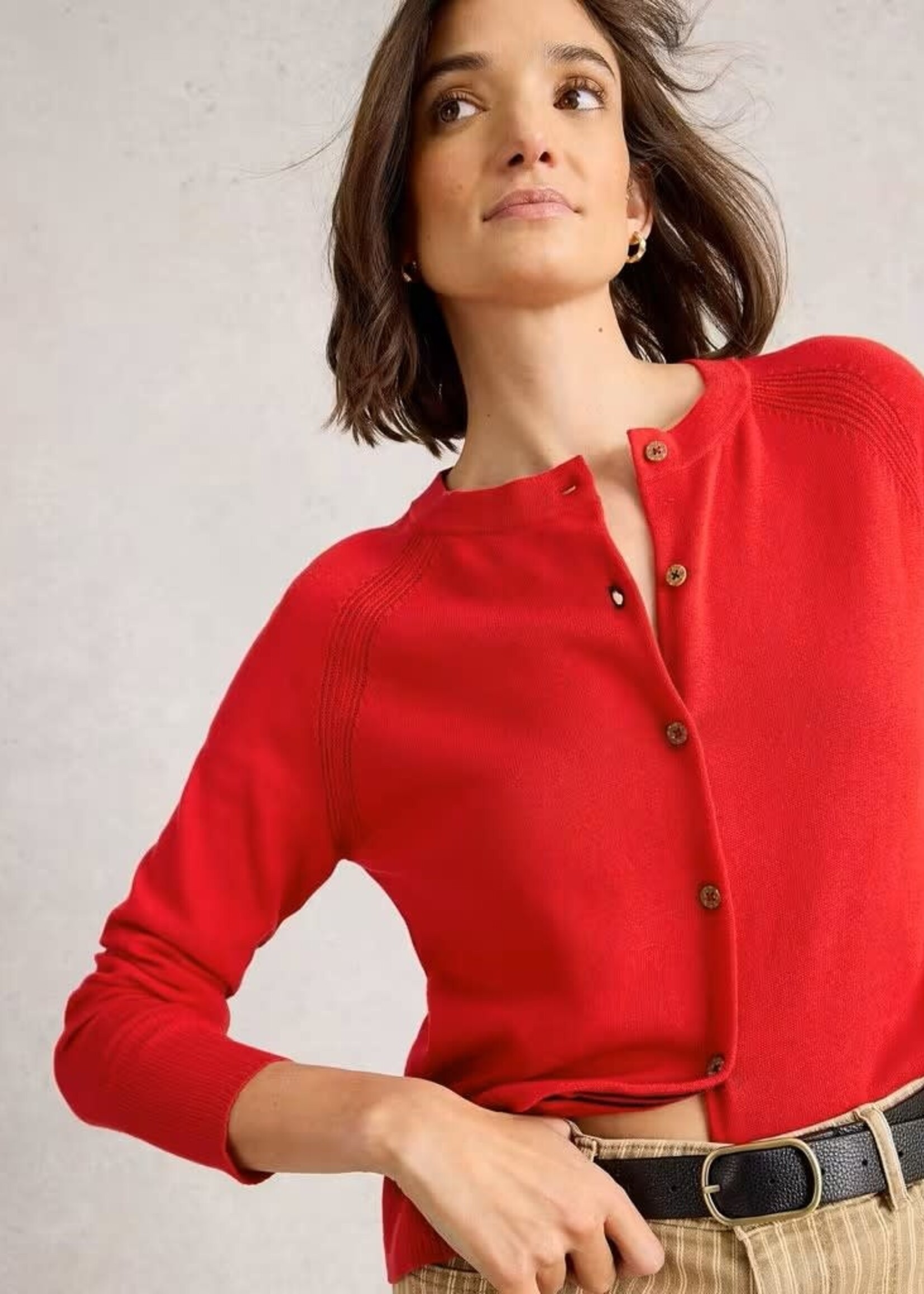 WHITE STUFF WHITE STUFF LULU CARDIGAN MID RED