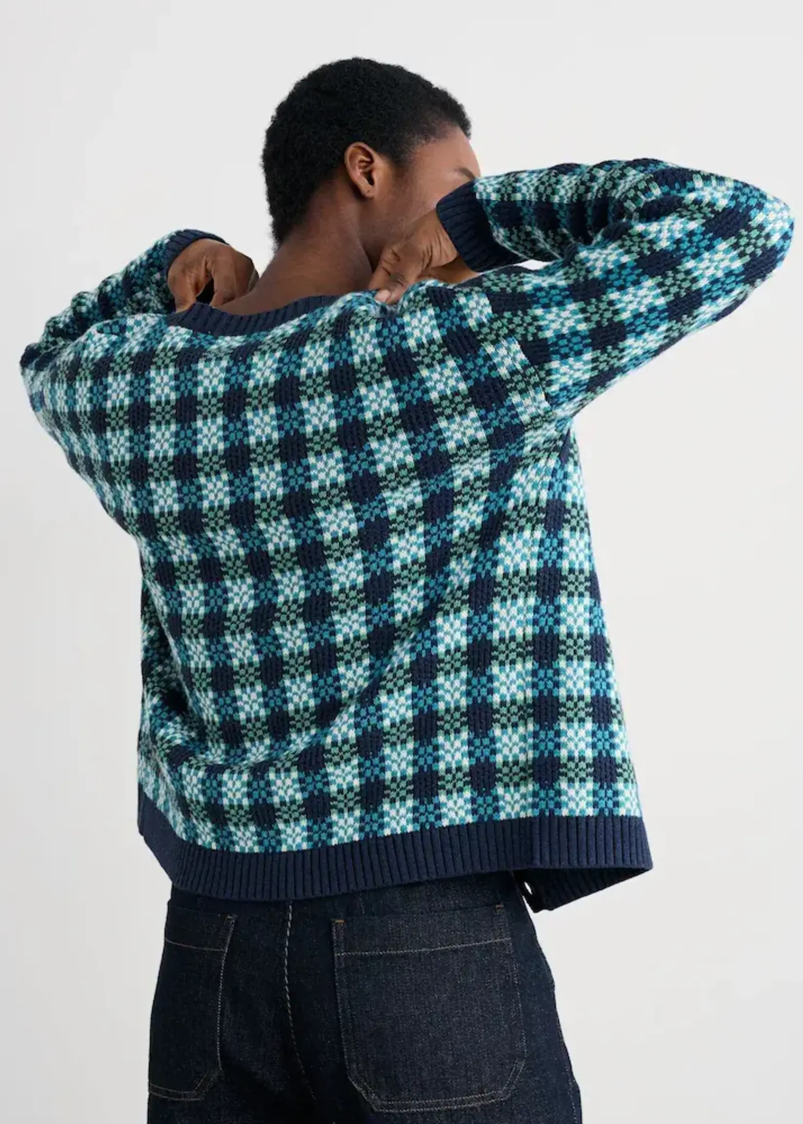 SEASALT CORNWALL SEASALT KENSA CARDIGAN CIRCLET MARITIME EMULSION