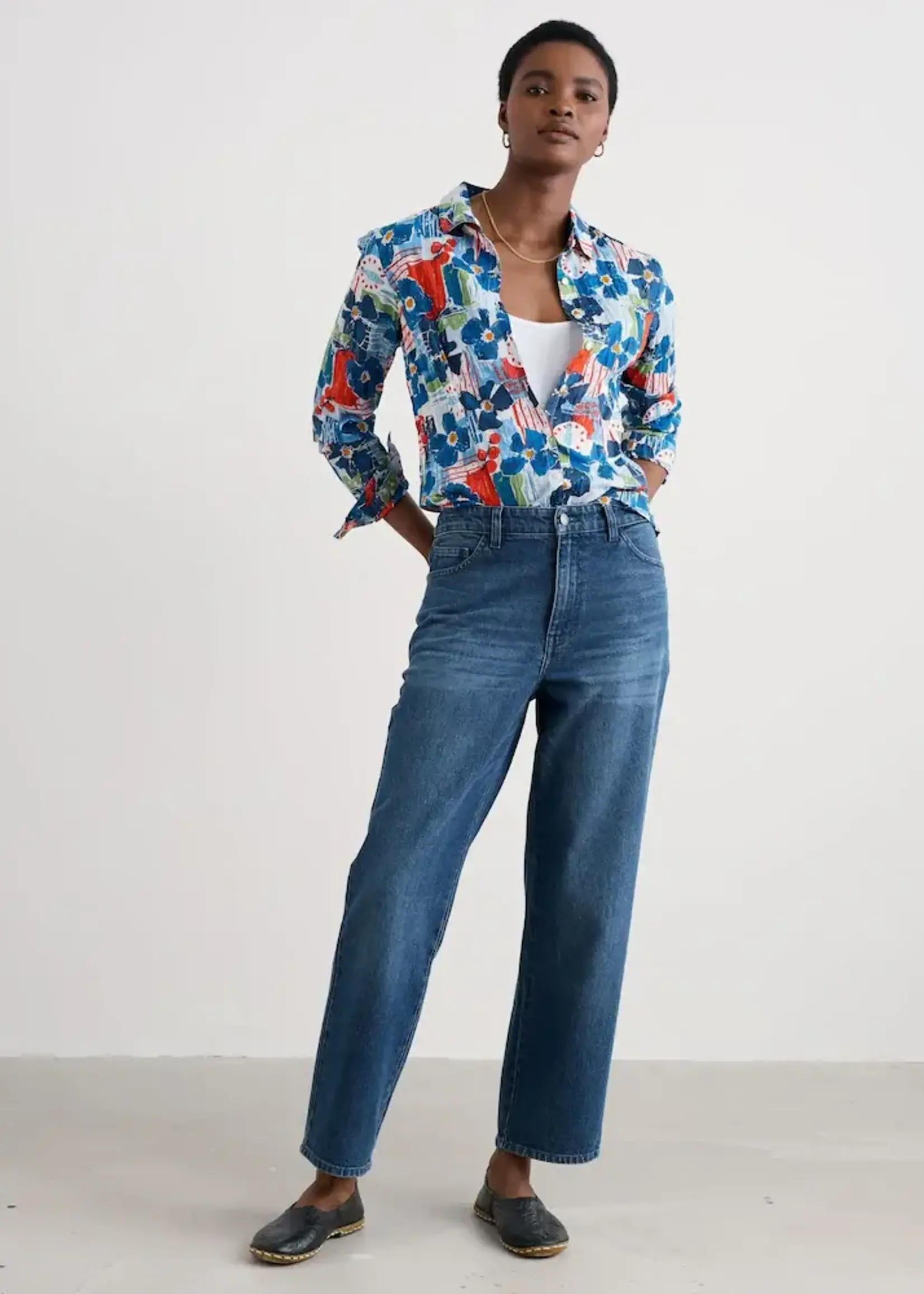 SEASALT CORNWALL SEASALT LARISSA SHIRT TABLE SKETCH CHALK