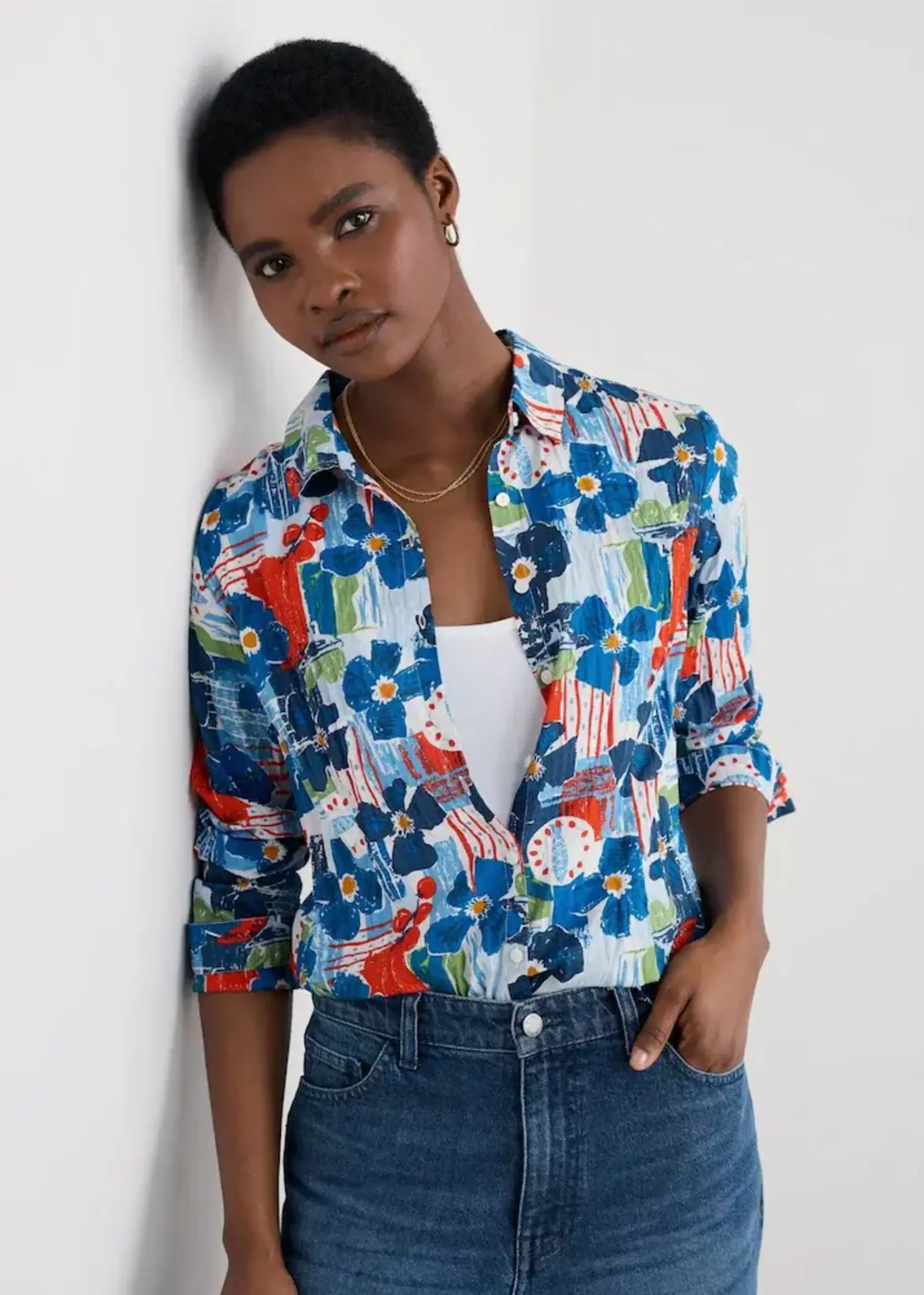 SEASALT CORNWALL SEASALT LARISSA SHIRT TABLE SKETCH CHALK