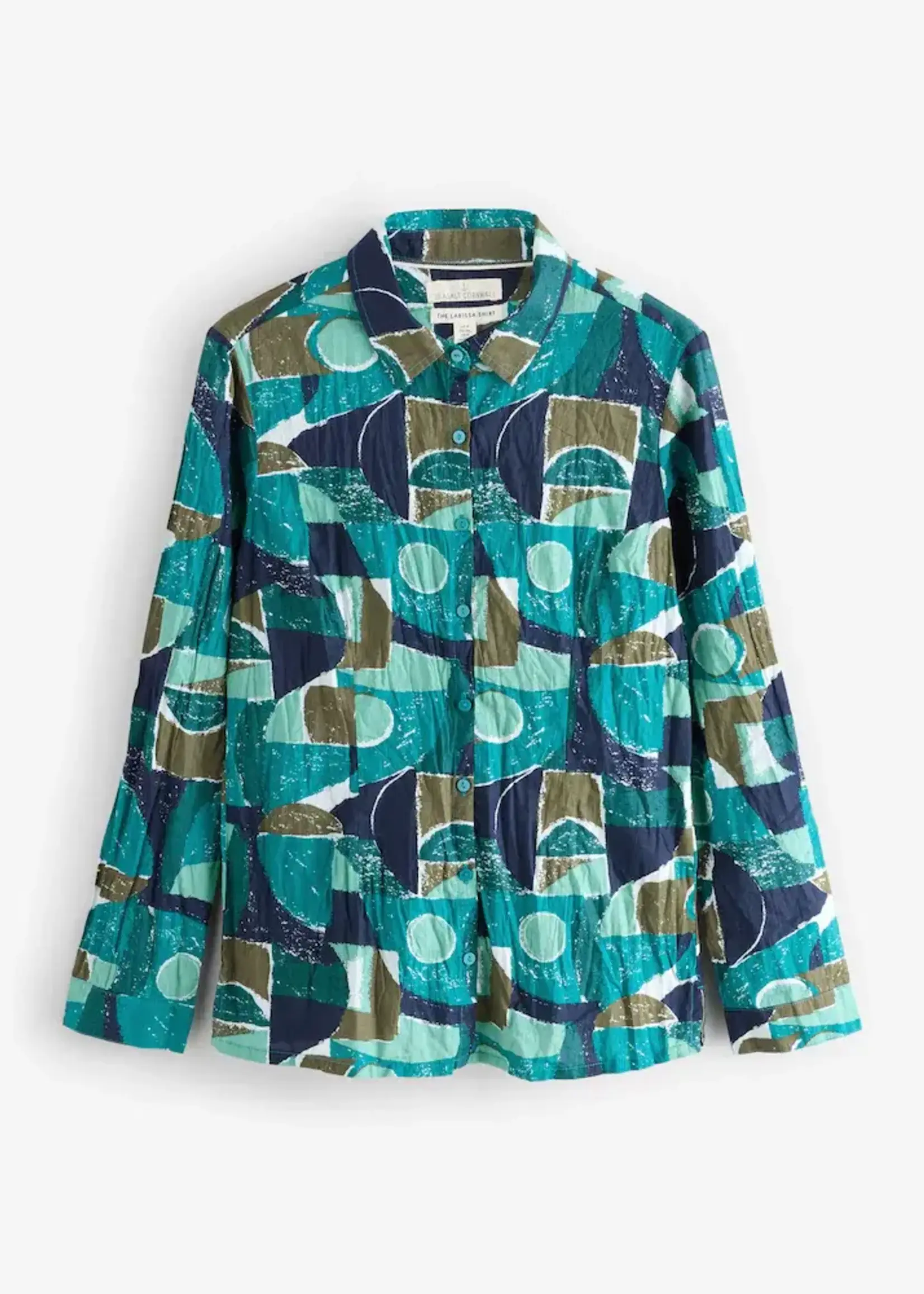 SEASALT CORNWALL SEASALT LARISSA SHIRT PENWITH ABSTRACT EMULSION