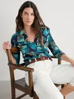 SEASALT CORNWALL SEASALT LARISSA SHIRT PENWITH ABSTRACT EMULSION