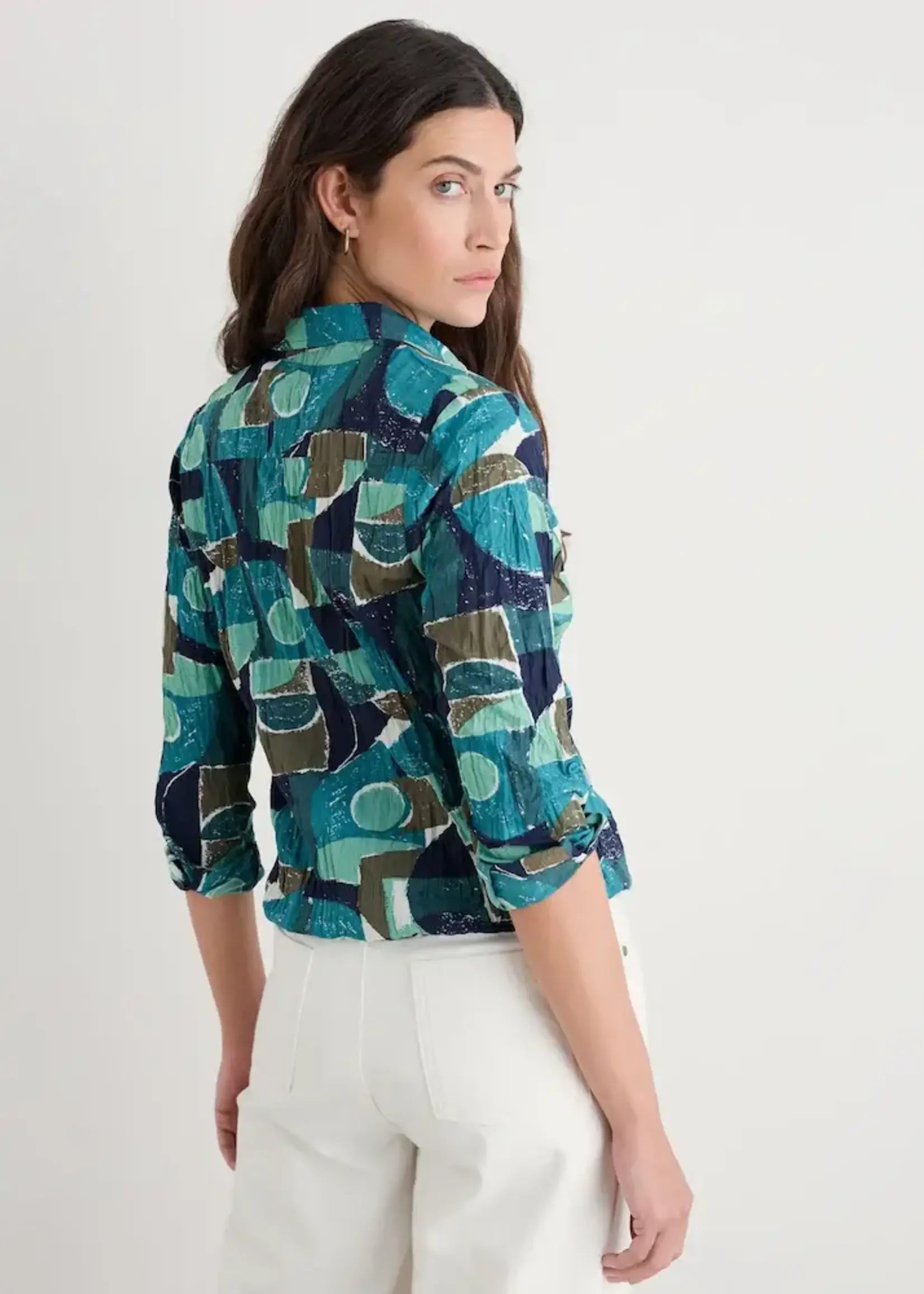 SEASALT CORNWALL SEASALT LARISSA SHIRT PENWITH ABSTRACT EMULSION