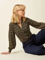 KING LOUIE KING LOUIE MAISIE BLOUSE MIRTH JERSEY BLUE