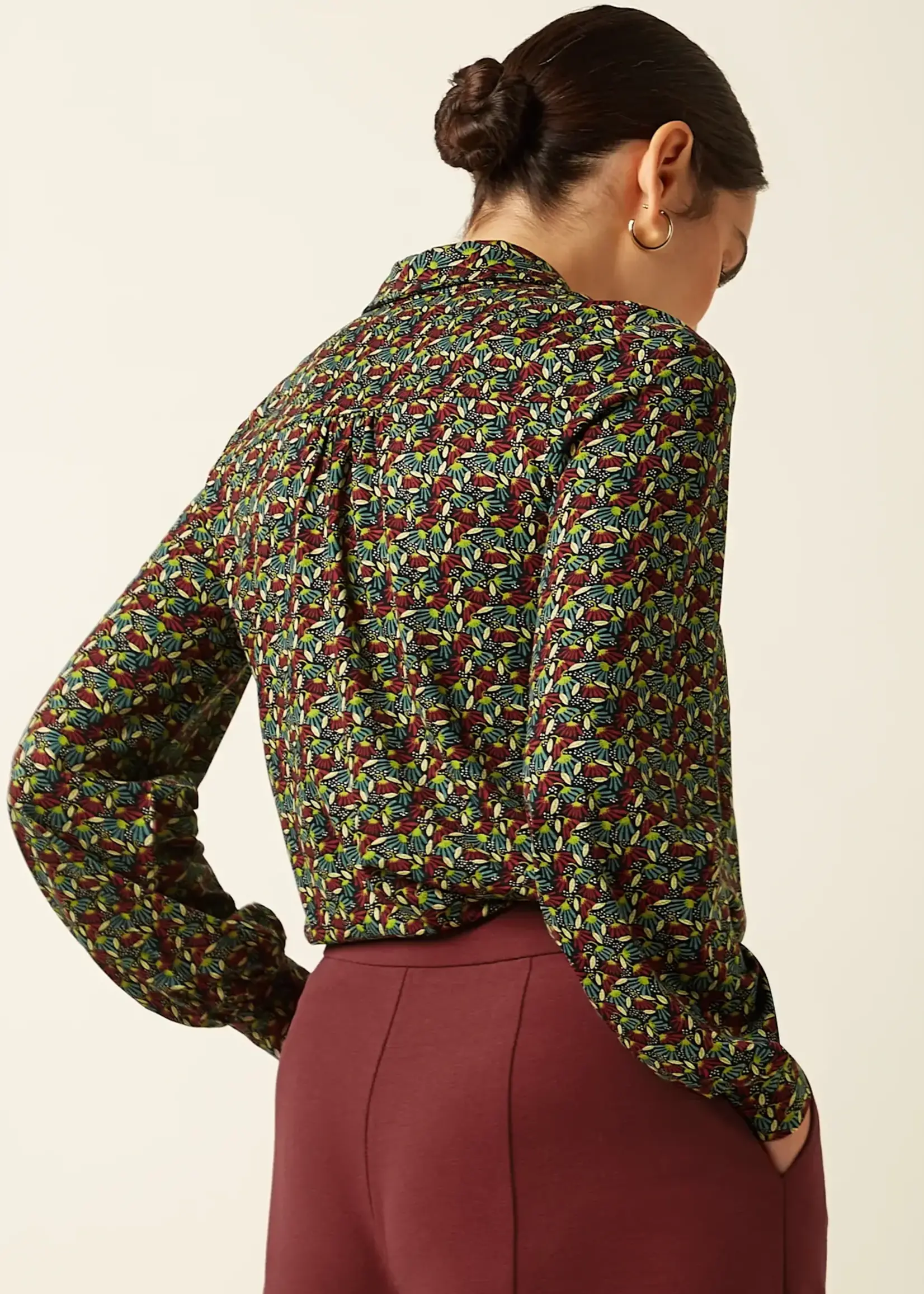 KING LOUIE KING LOUIE MAISIE BLOUSE MIRTH JERSEY RED