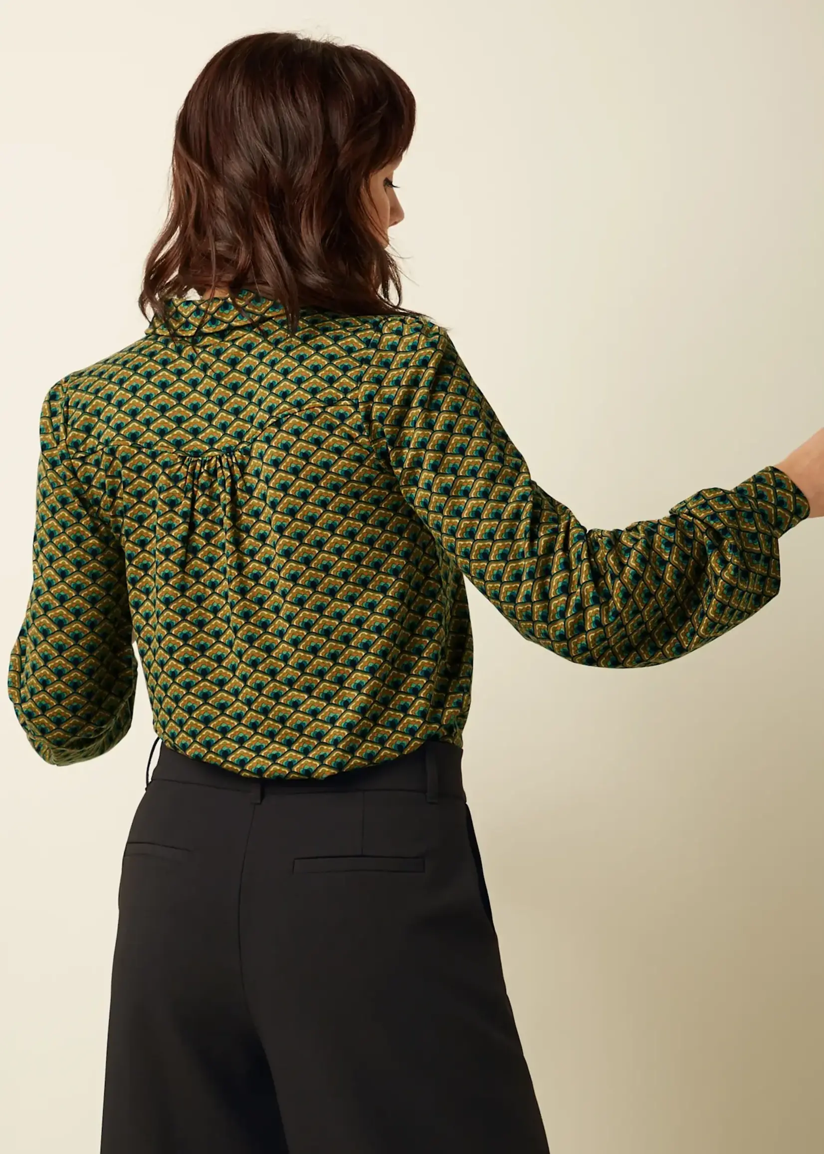 KING LOUIE KING LOUIE CARINA BLOUSE GREEN