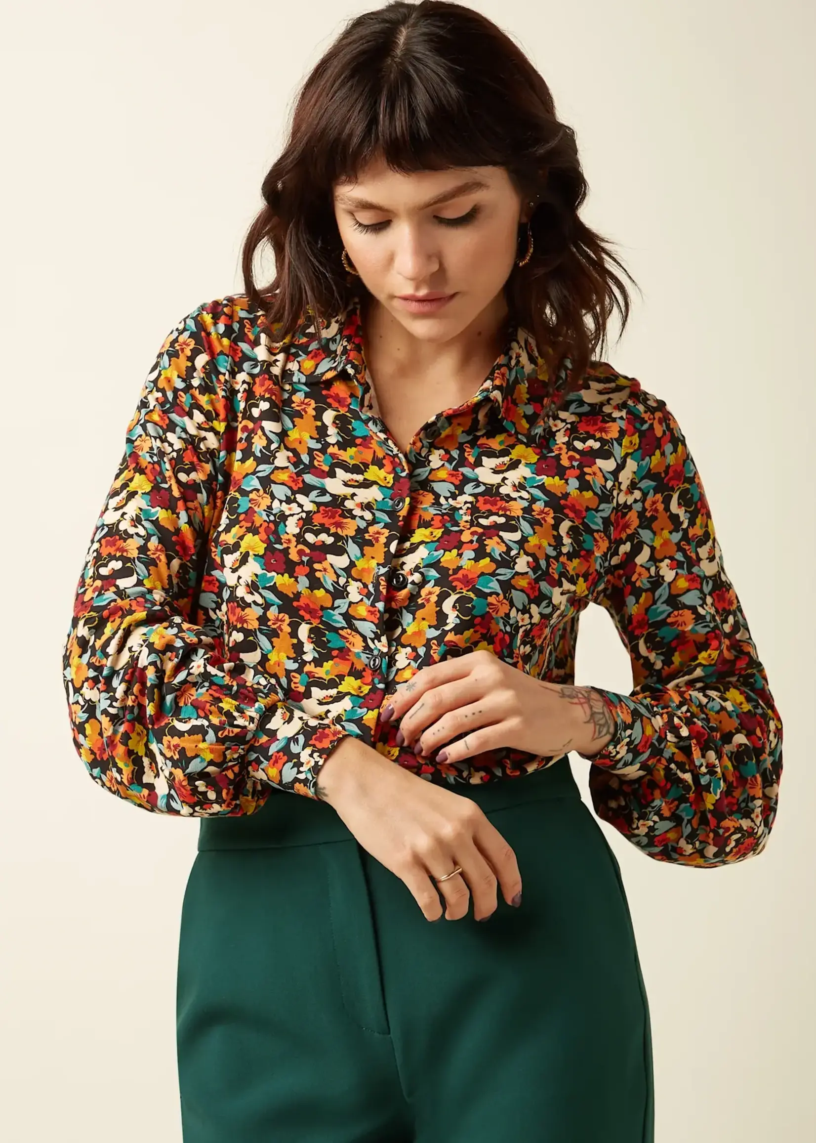 KING LOUIE KING LOUIE MAISIE BLOUSE MAUVE MULTI