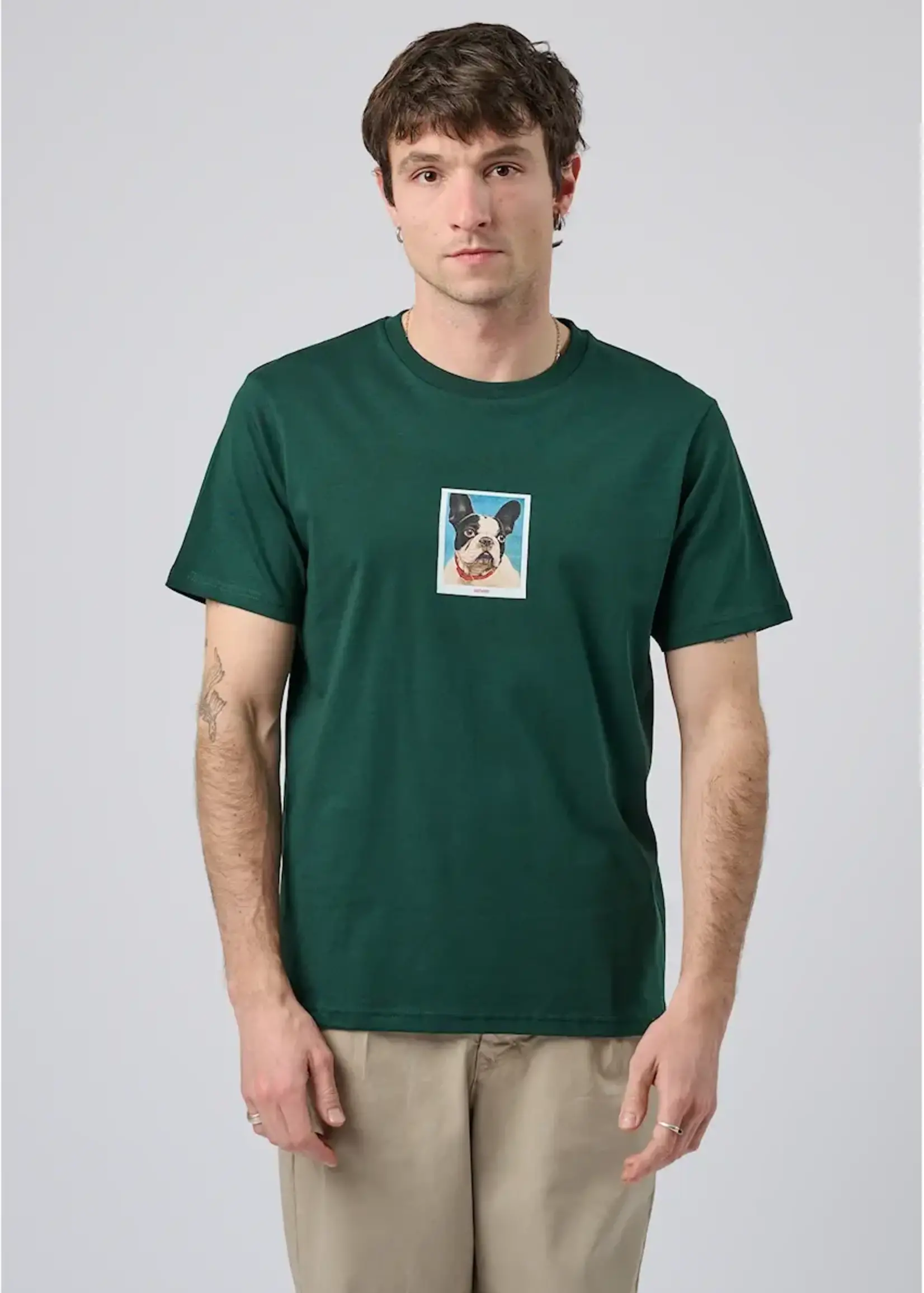 ANTWRP ANTWRP FRENCH BULLY T SHIRT REG FIT MIDNIGHT GREEN