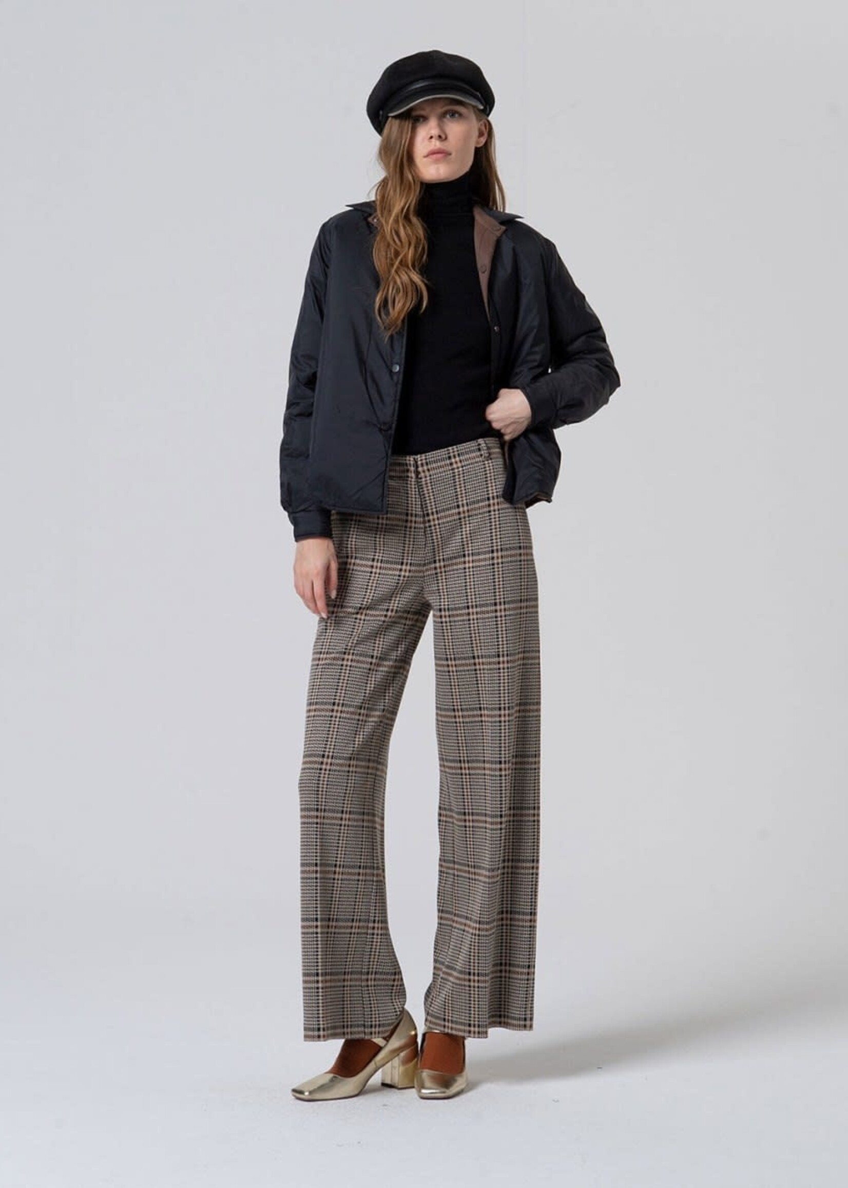 SURKANA SURKANA STRAIGHT JACQUARD PANTS BLACK