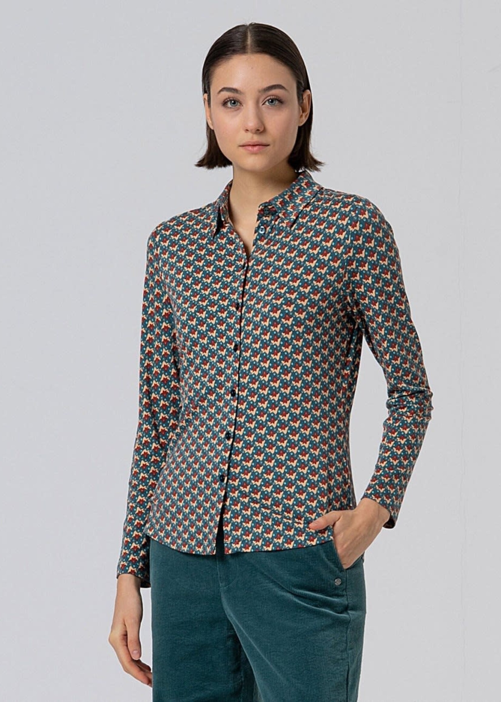 SURKANA SURKANA SHIRT BOTTLE NECK GREEN