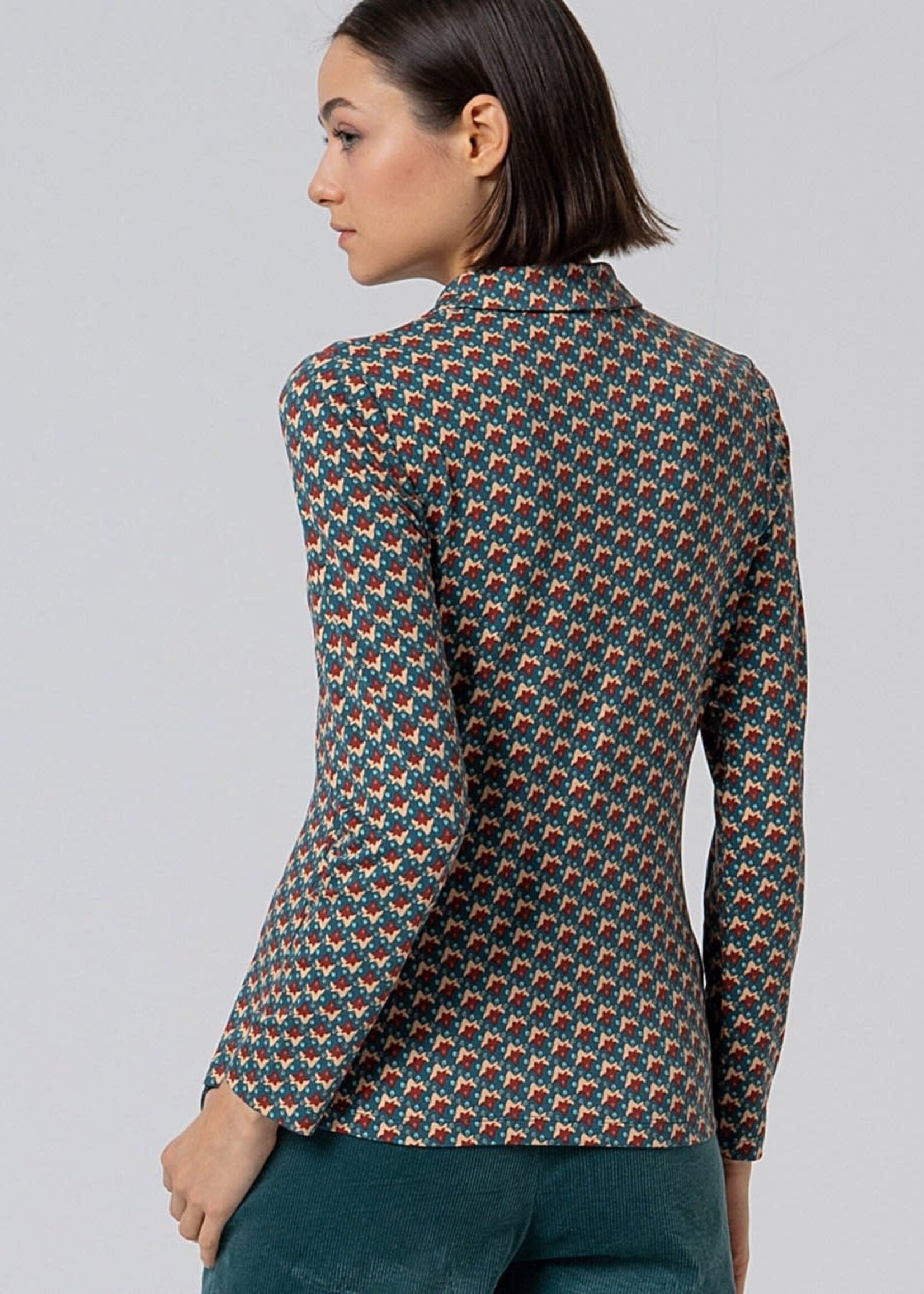 SURKANA SURKANA SHIRT BOTTLE NECK GREEN