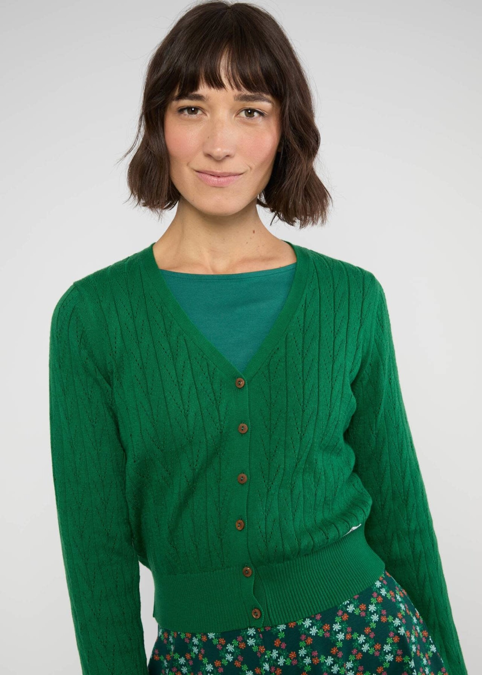 BLUTSGESCHWISTER BLUTSGESCHWISTER SAVE THE WORLD CARDIGAN STARLIGHT GREEN