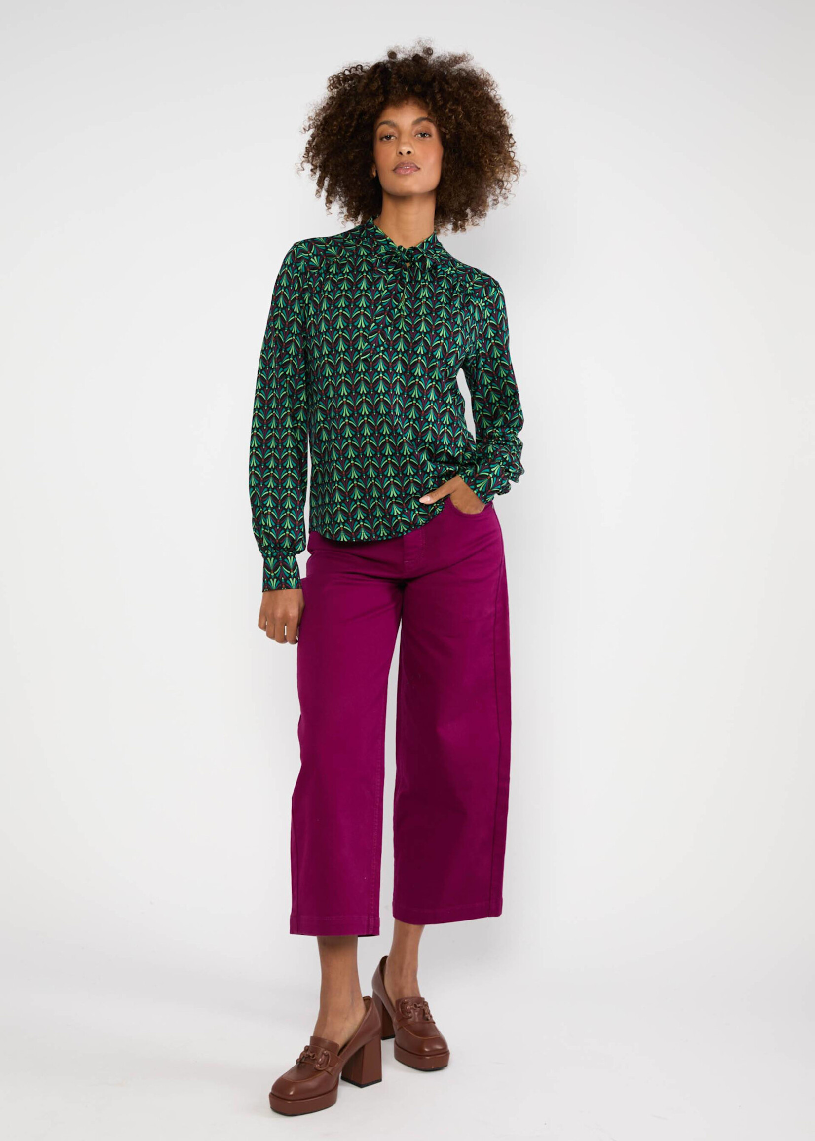 BLUTSGESCHWISTER BLUTSGESCHWISTER TIE NECK BLOUSE  L'ODELETTE POUR HELMA