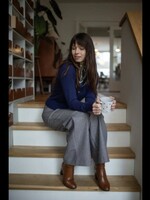VERY CHERRY VERY CHERRY LUCIA V NECK CARDIGAN MARINE