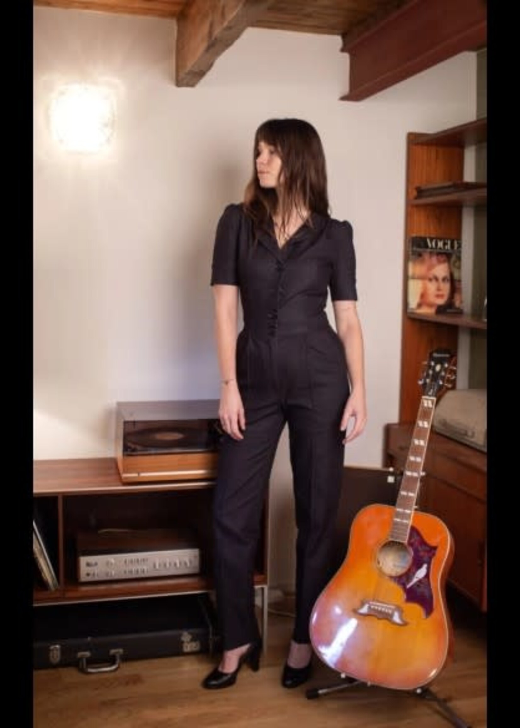 VERY CHERRY VERY CHERRY CLASSIC JUMPSUIT BLACK DENIM
