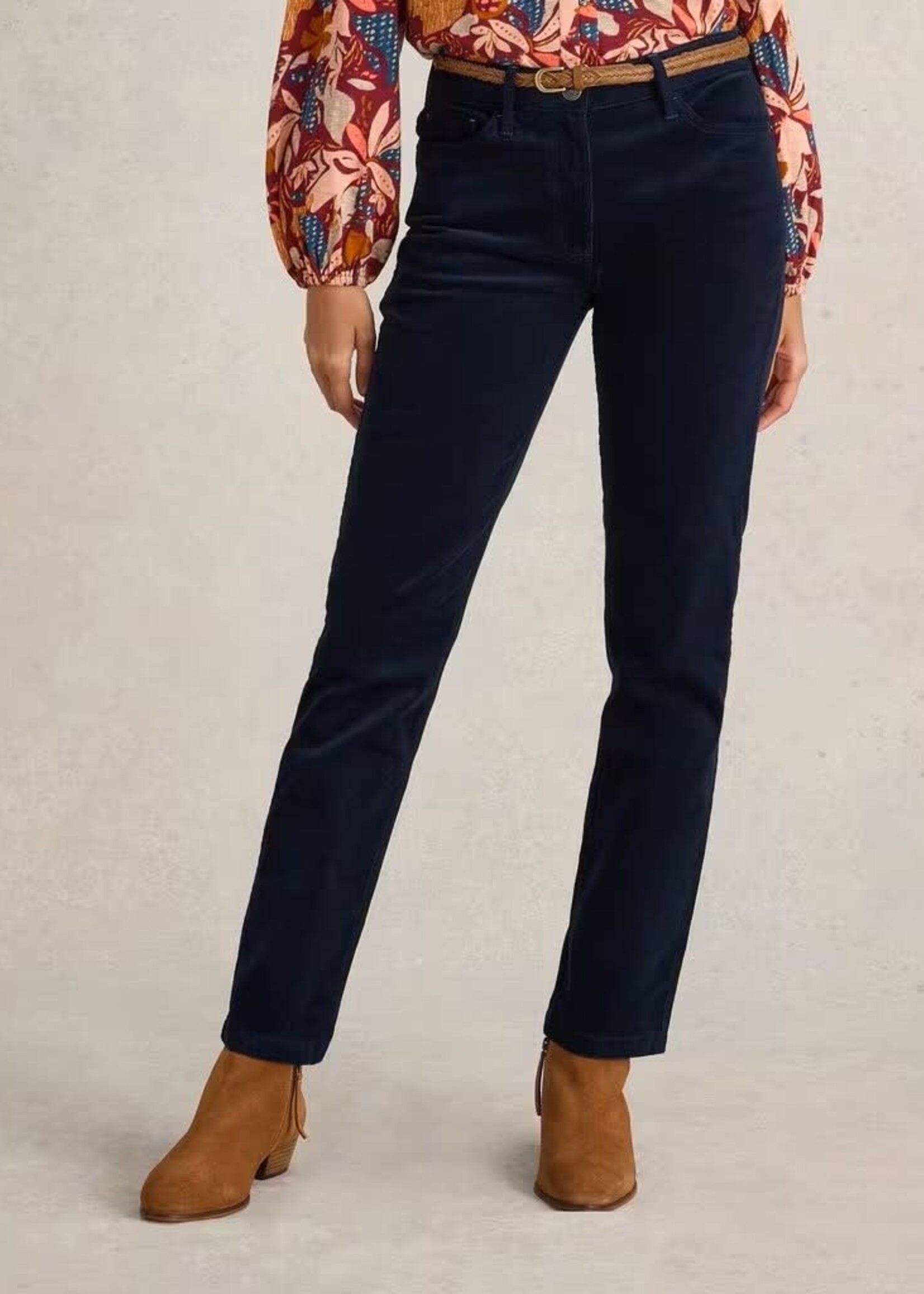 WHITE STUFF WHITE STUFF BROOKE STRAIGHT CORD TROUSER DARK NAVY