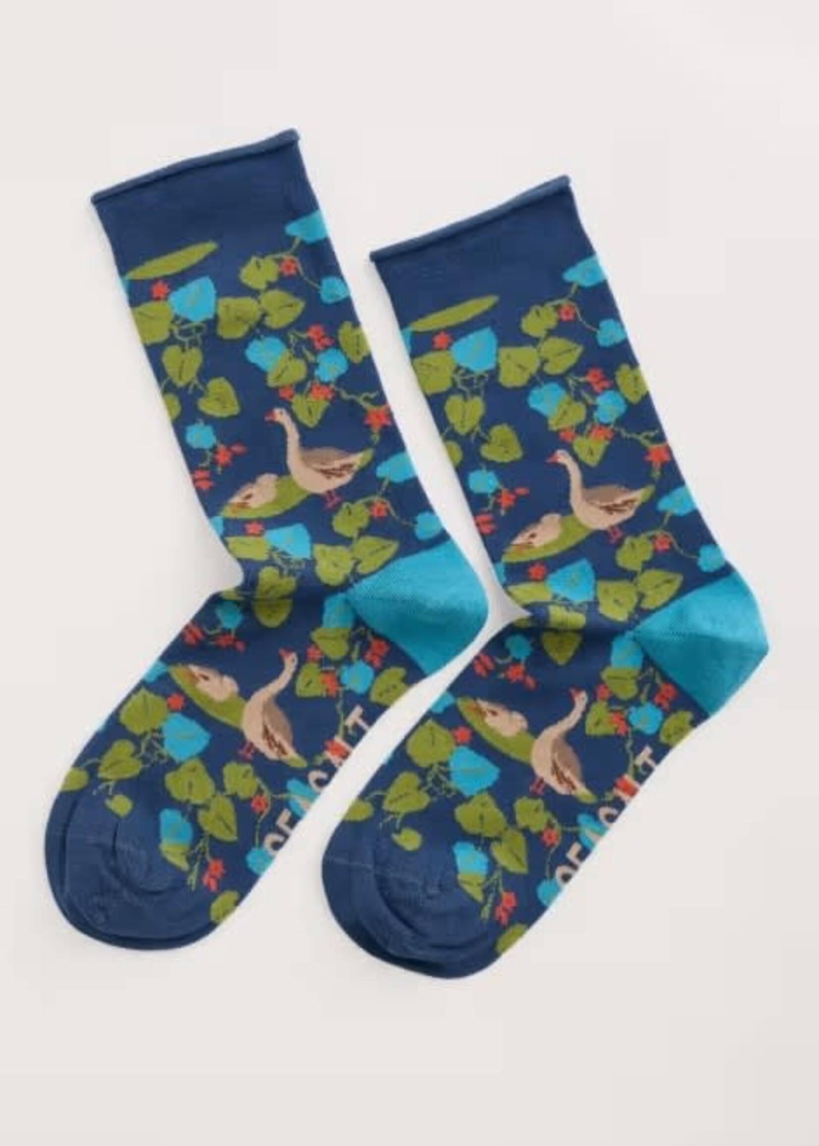 SEASALT CORNWALL SEASALT ARTY BAMBOO SOCKS LEAFY SHADE SQUALL
