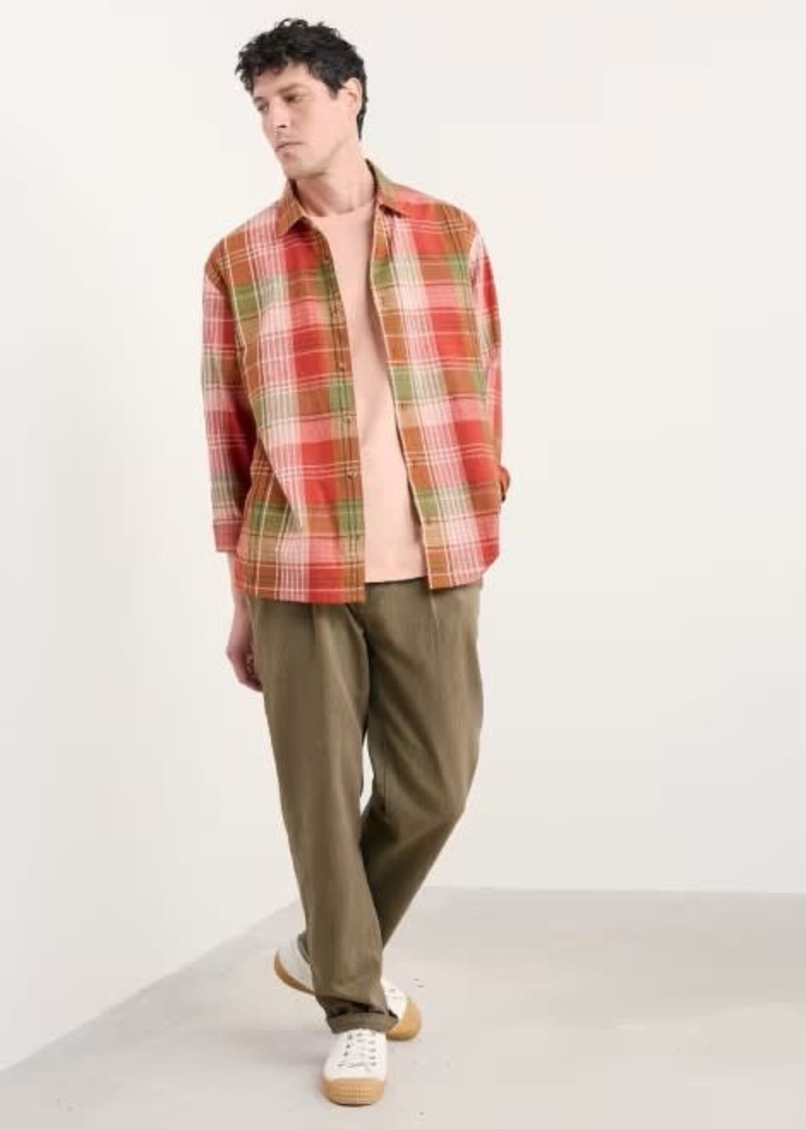 SEASALT CORNWALL SEASALT MEN’S PENMERE SHIRT TANGERINE MULTI