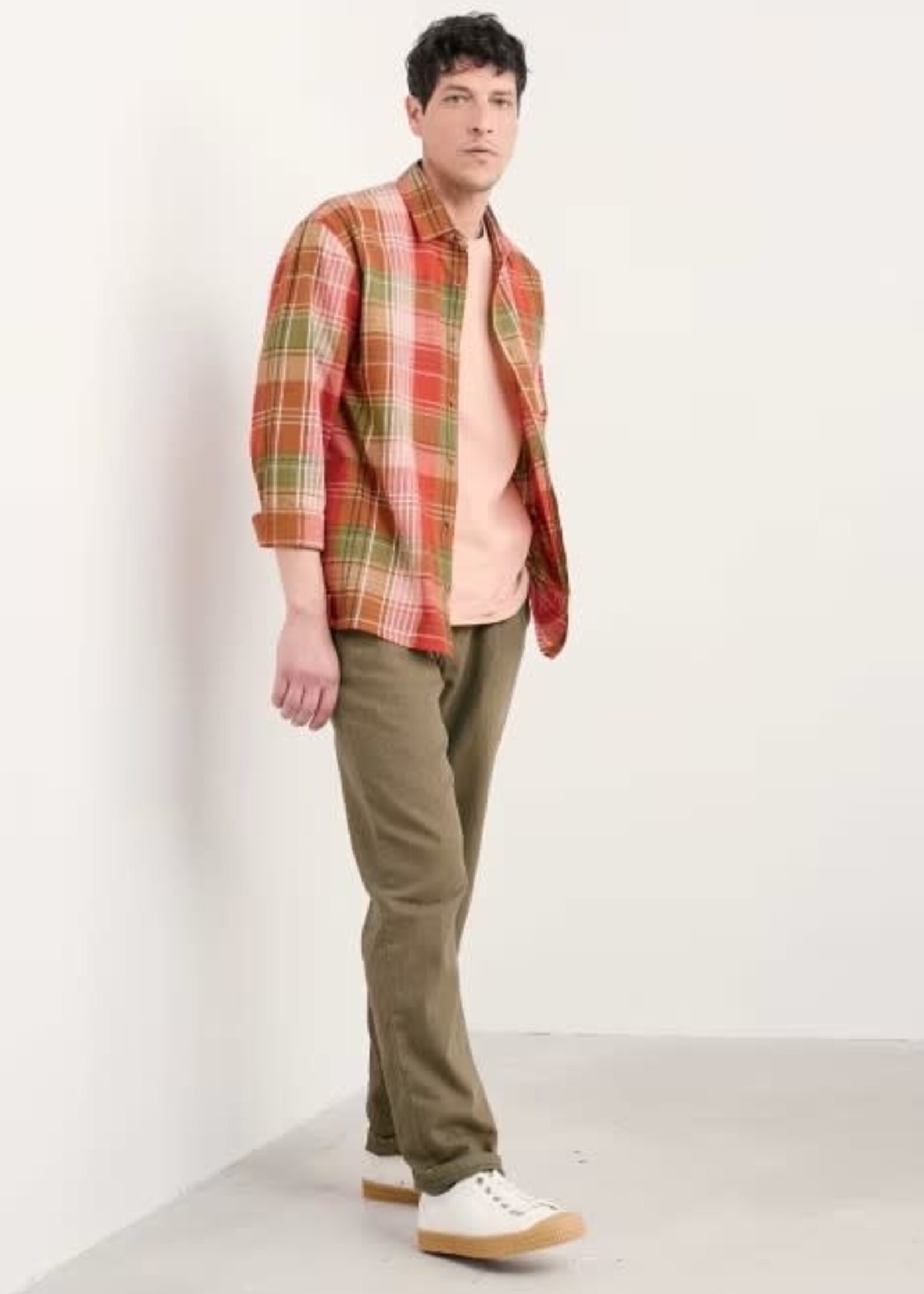 SEASALT CORNWALL SEASALT MEN’S PENMERE SHIRT TANGERINE MULTI