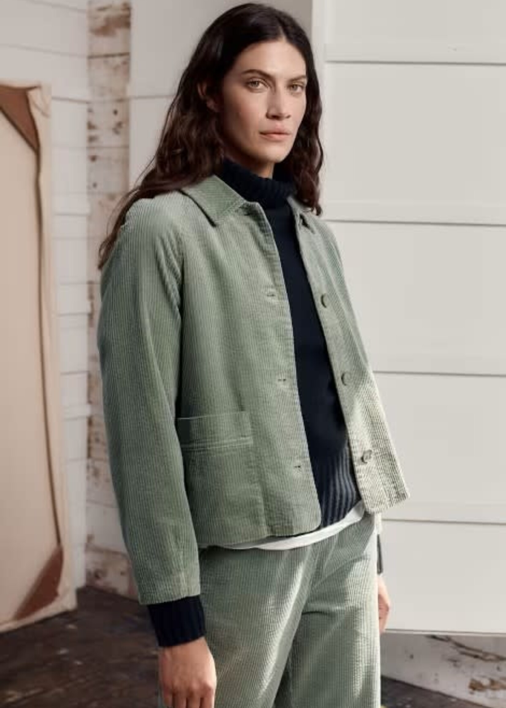 SEASALT CORNWALL SEASALT OCEAN MIST CORD JACKET DUSKY GREEN