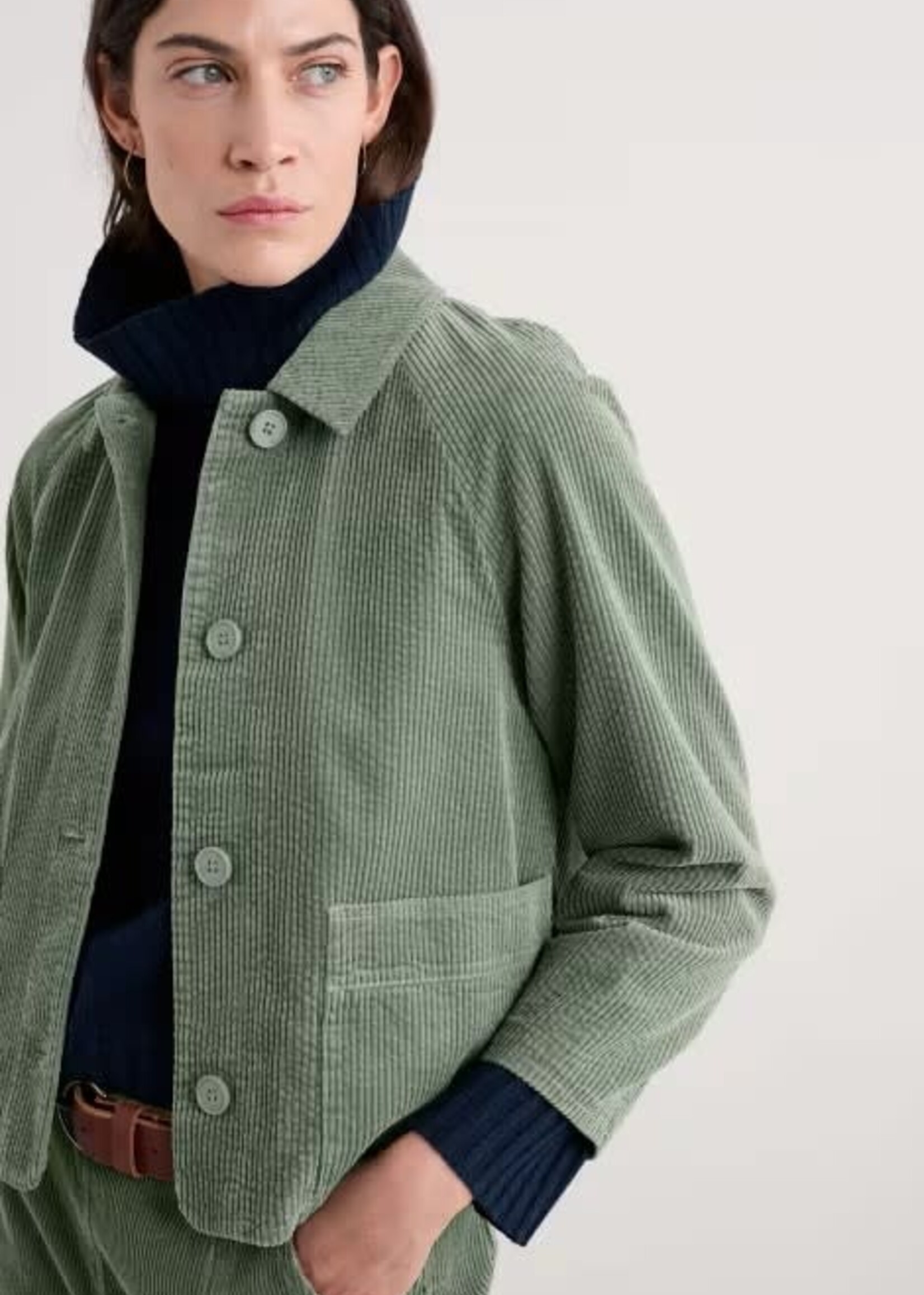 SEASALT CORNWALL SEASALT OCEAN MIST CORD JACKET DUSKY GREEN