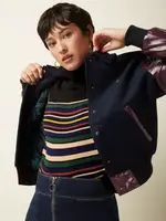 KING LOUIE KING LOUIE BILLIE BASEBALL JACKET BORDEAUX RED SHINE