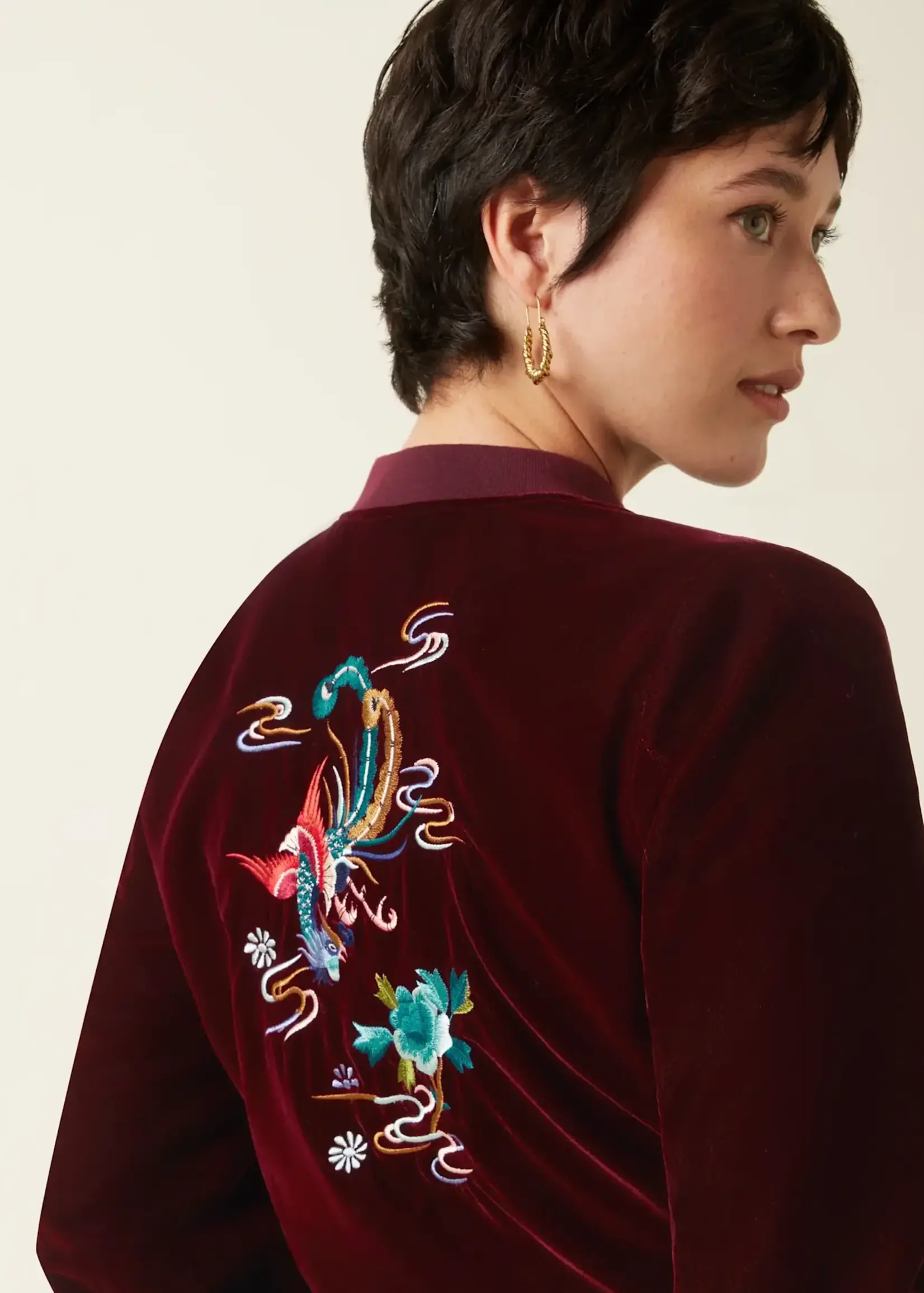KING LOUIE KING LOUIE BESSIE JACKET GAMINE VELVET