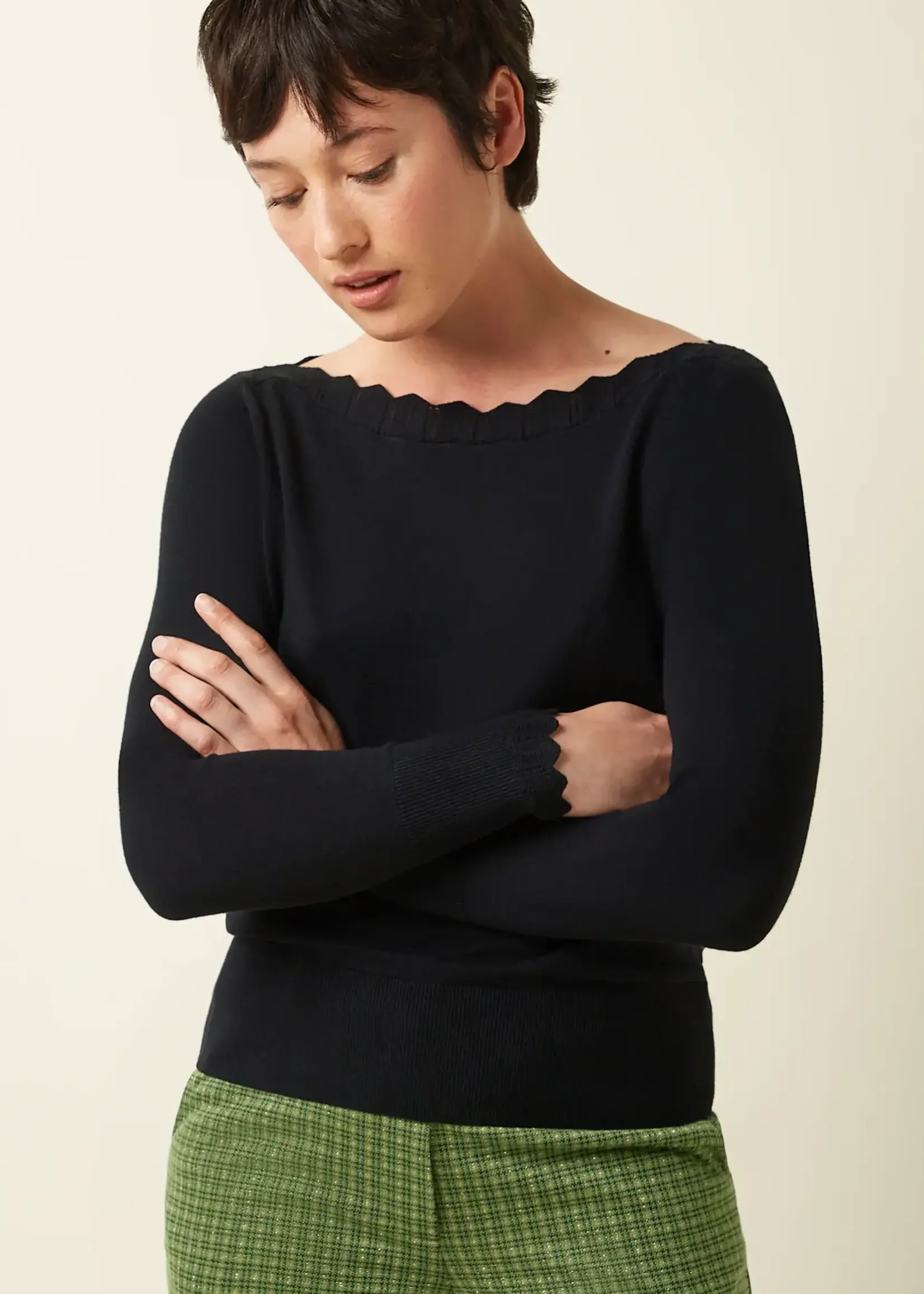 KING LOUIE KING LOUIE AUDREY TOP COCOON BLACK