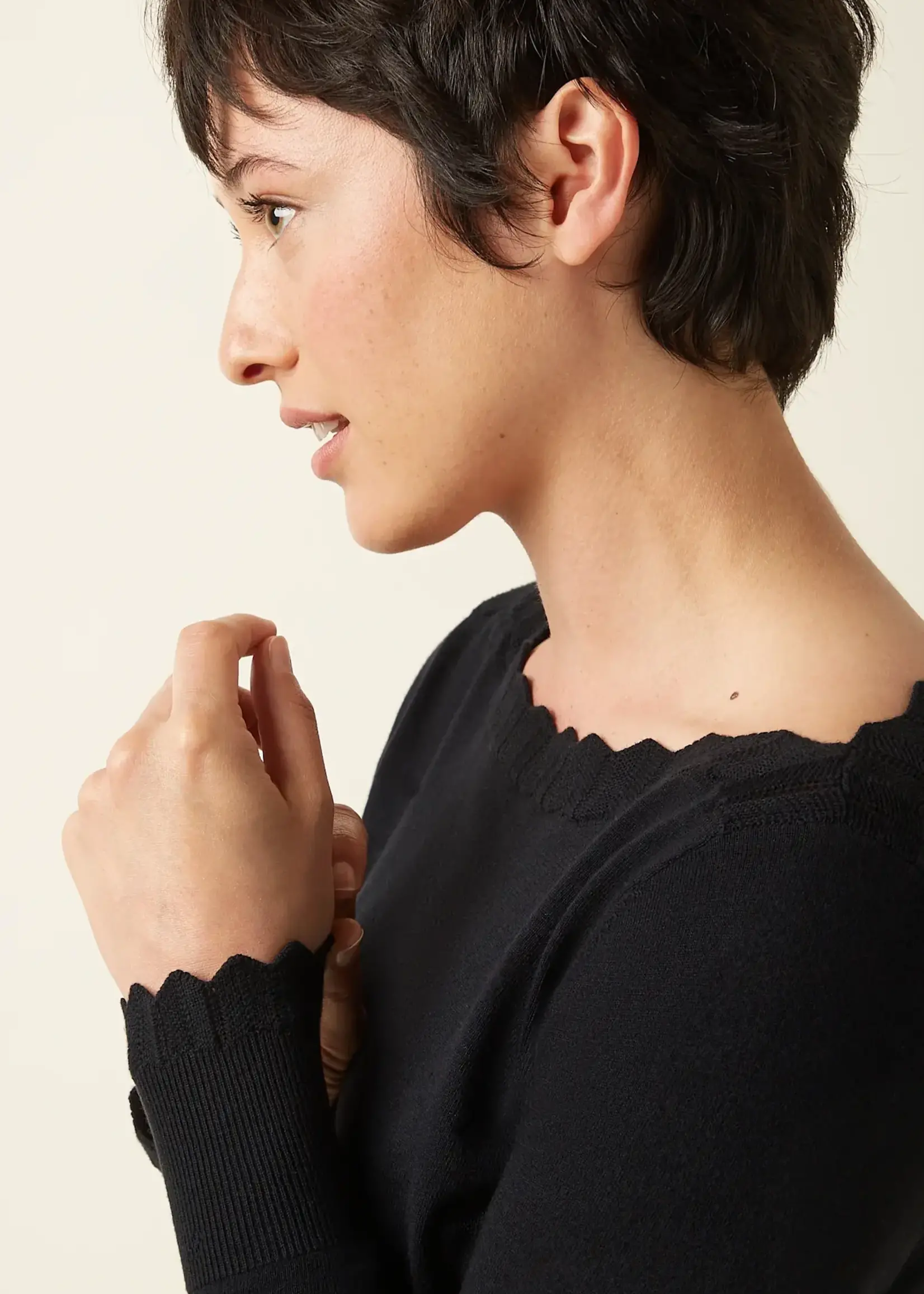 KING LOUIE KING LOUIE AUDREY TOP COCOON BLACK