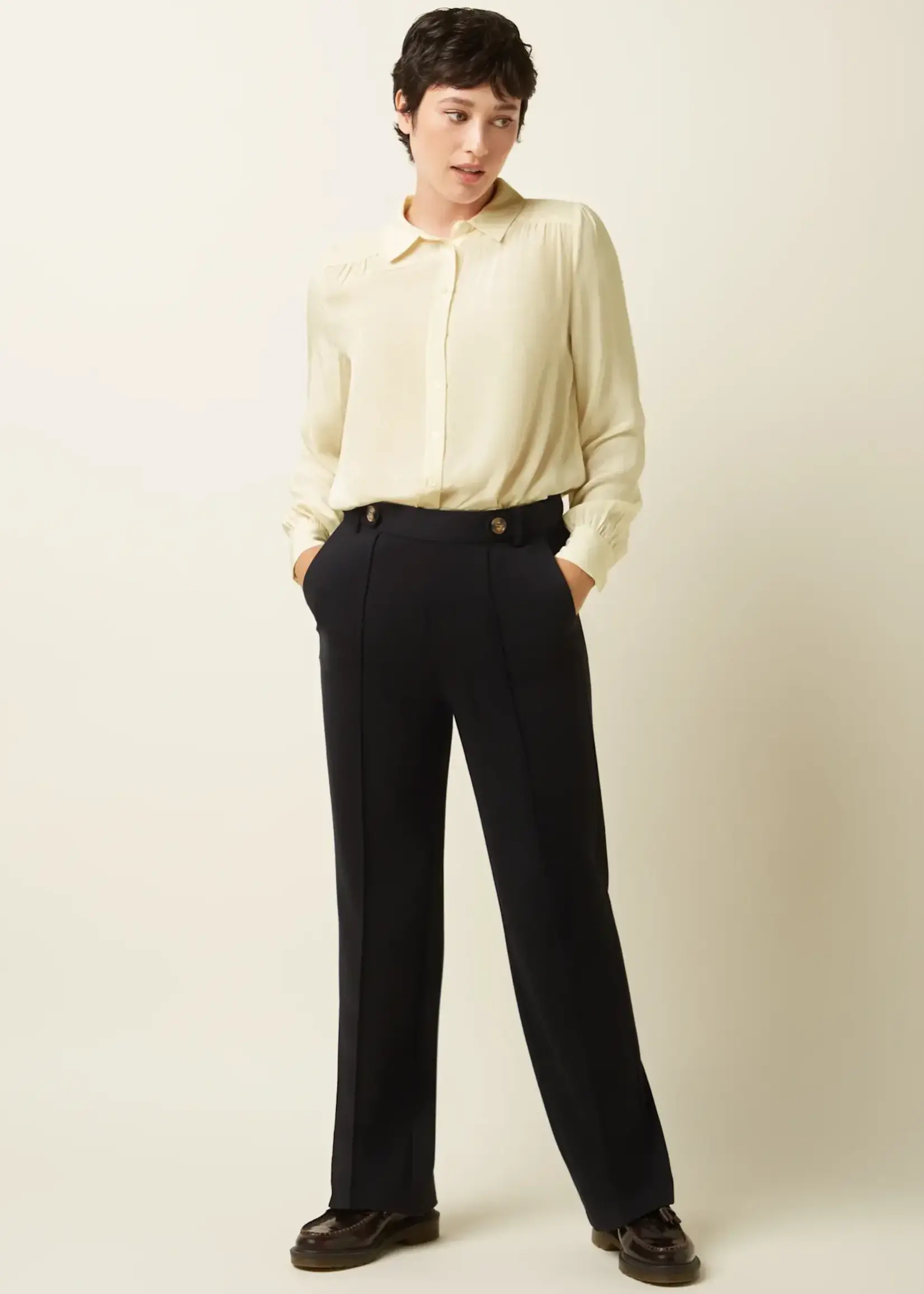 KING LOUIE KING LOUIE GARBO PINTUCK PANTS UNI RODEO BLACK