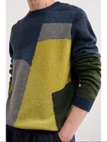 SEASALT CORNWALL SEASALT MEN’S CARN GLOOSE GORSE MULTIW WOOL JUMPER