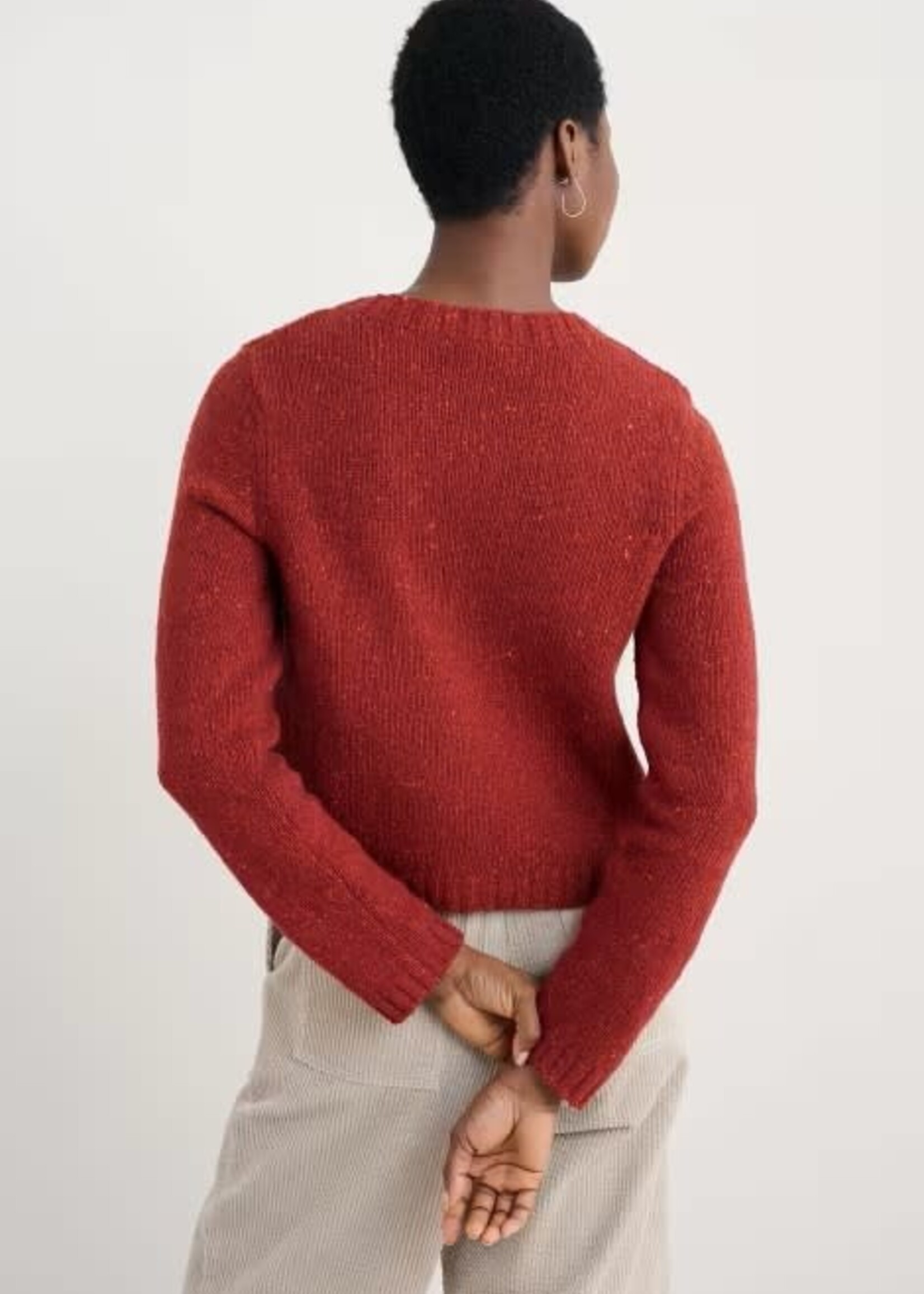 SEASALT CORNWALL SEASALT DAWSON PICK CARDIGAN MERINO RED SAIL