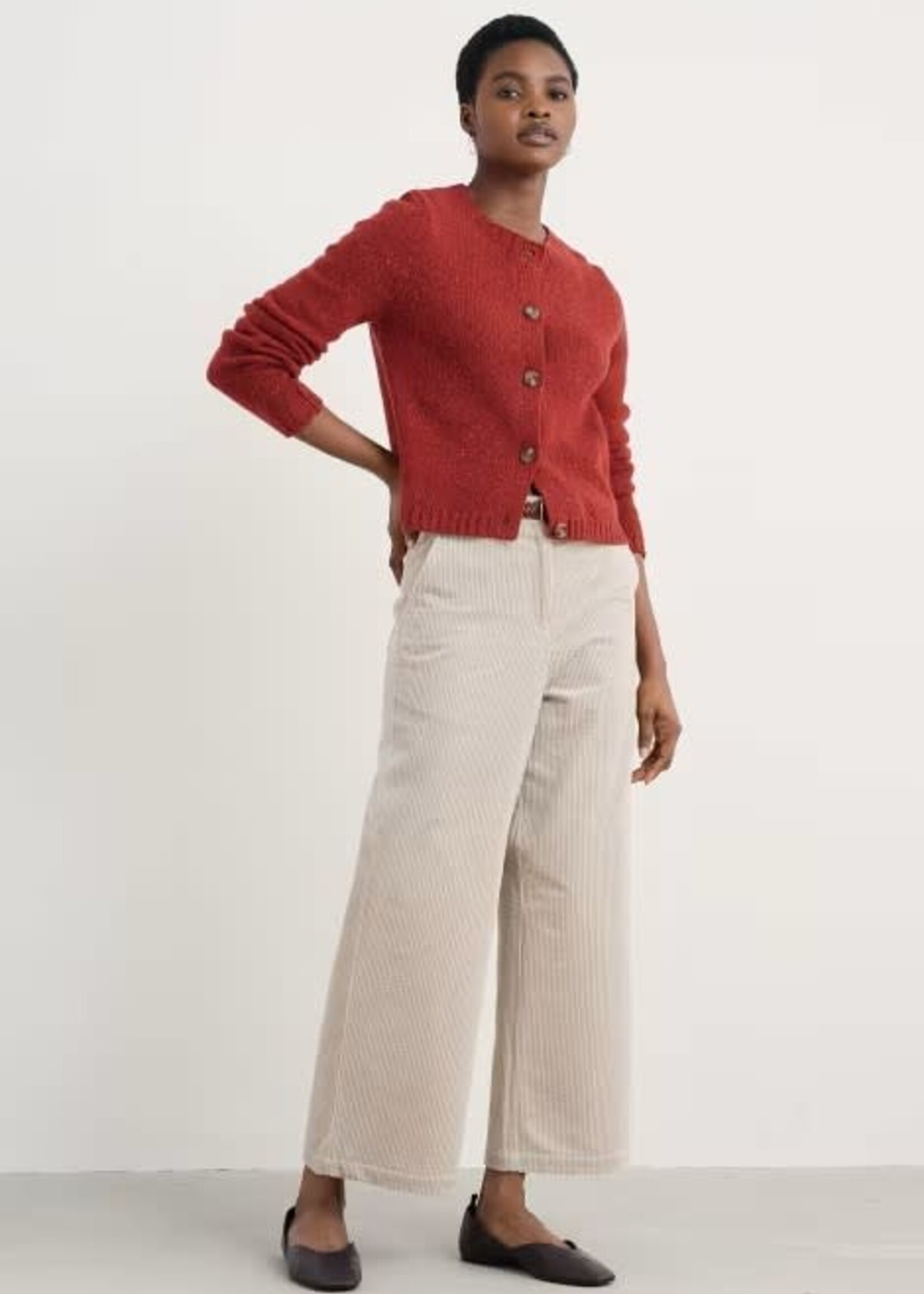 SEASALT CORNWALL SEASALT DAWSON PICK CARDIGAN MERINO RED SAIL