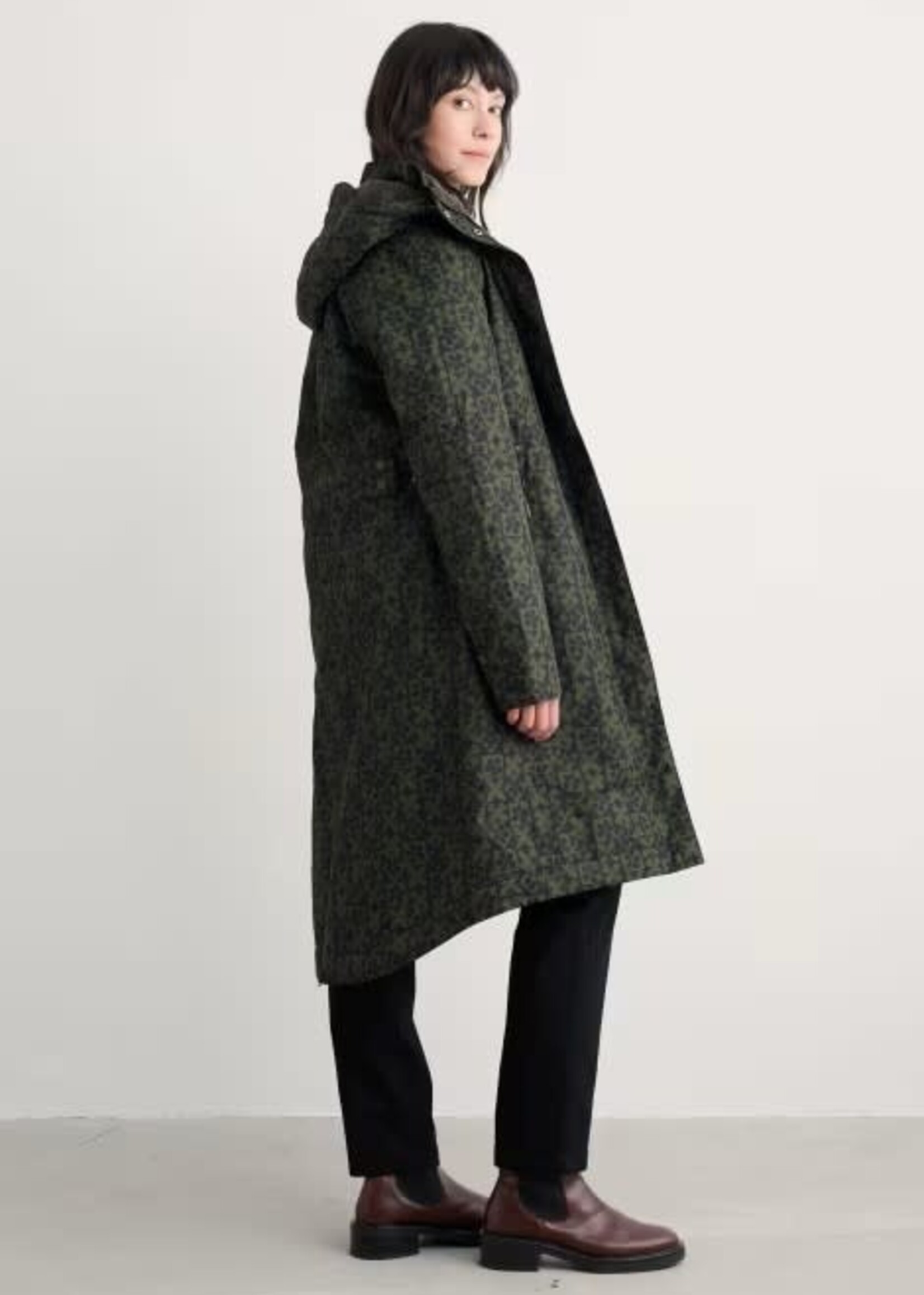 SEASALT CORNWALL SEASALT JANELLE COAT CLAY STAMP HIGHLAND